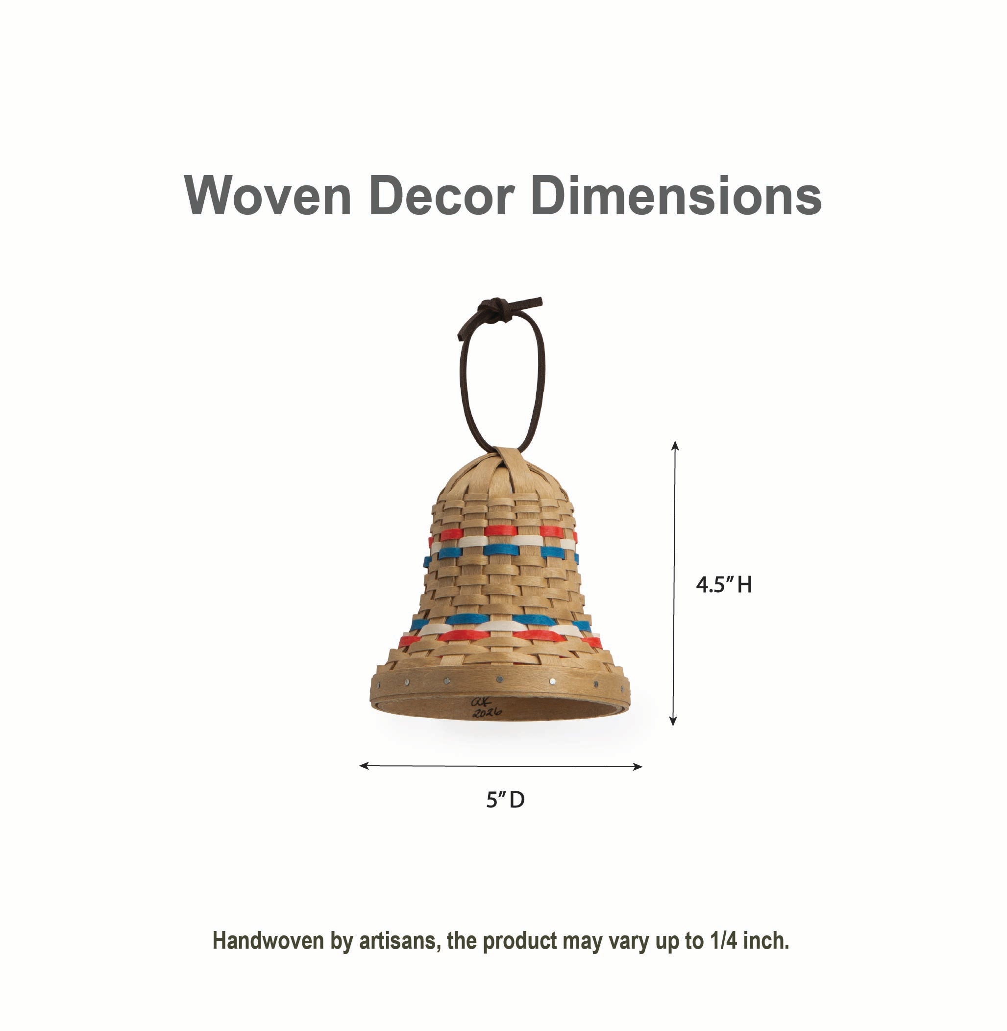 1776 Miniature Bell Woven Decor - Independence - Image 2