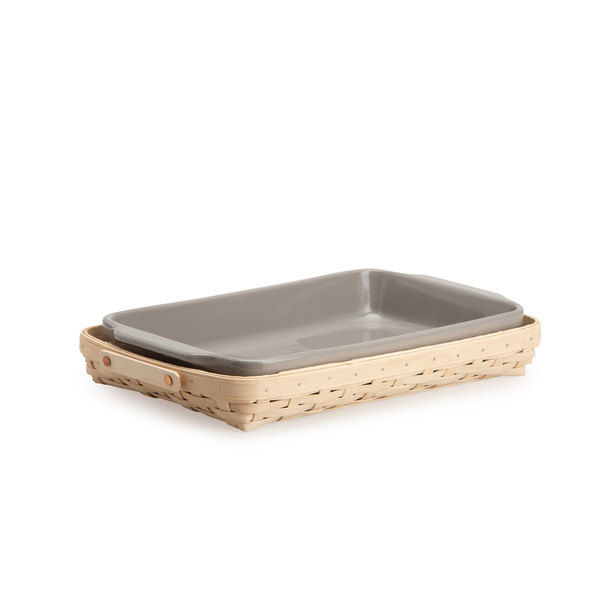 Large Baking Dish Basket - Whitewashed - Image 2