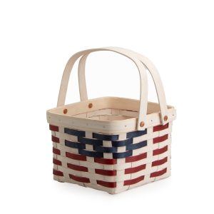 Americana Provision Picnic Basket with Protectors - White