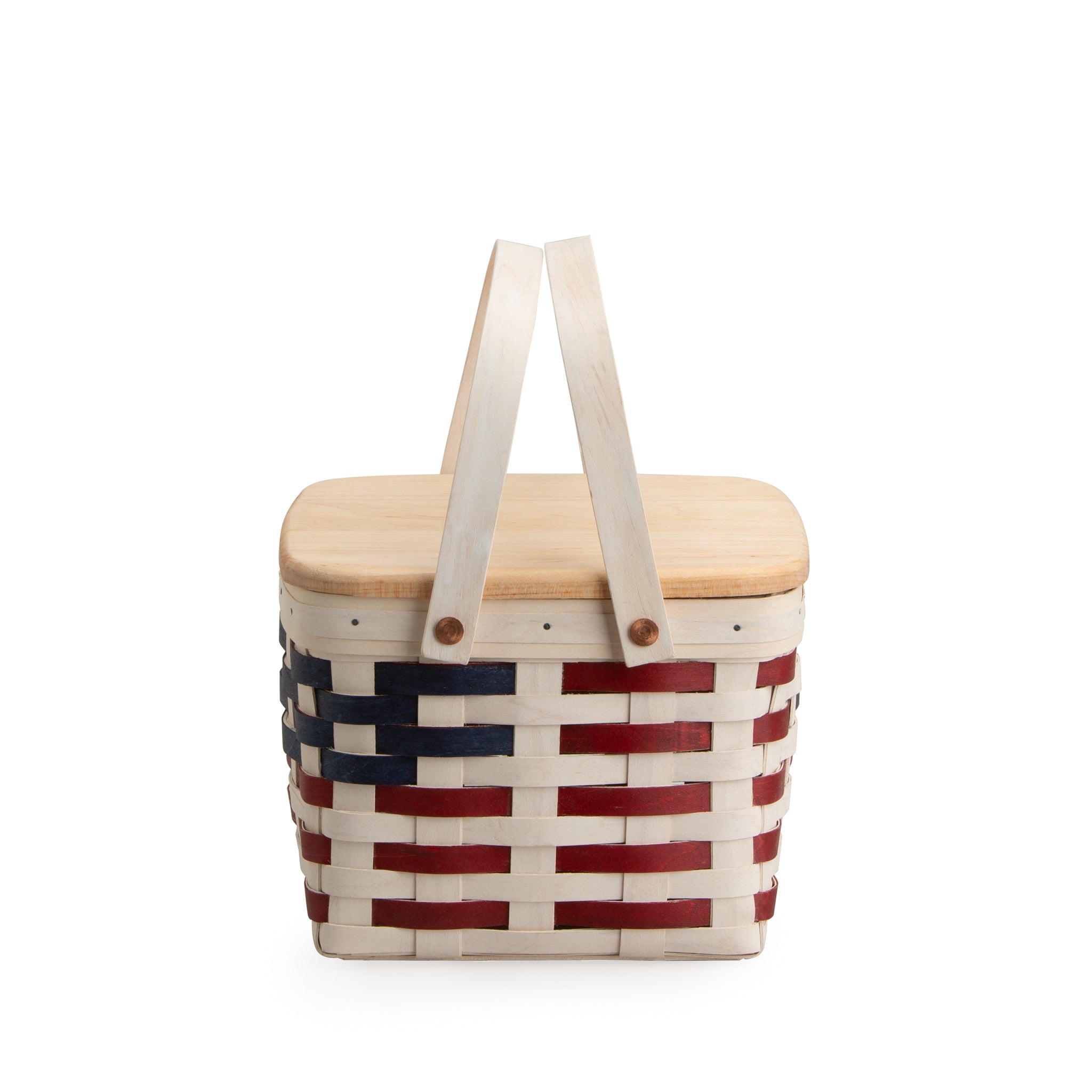 Americana Provision Picnic Basket with Lid and Protectors - White - Image 13