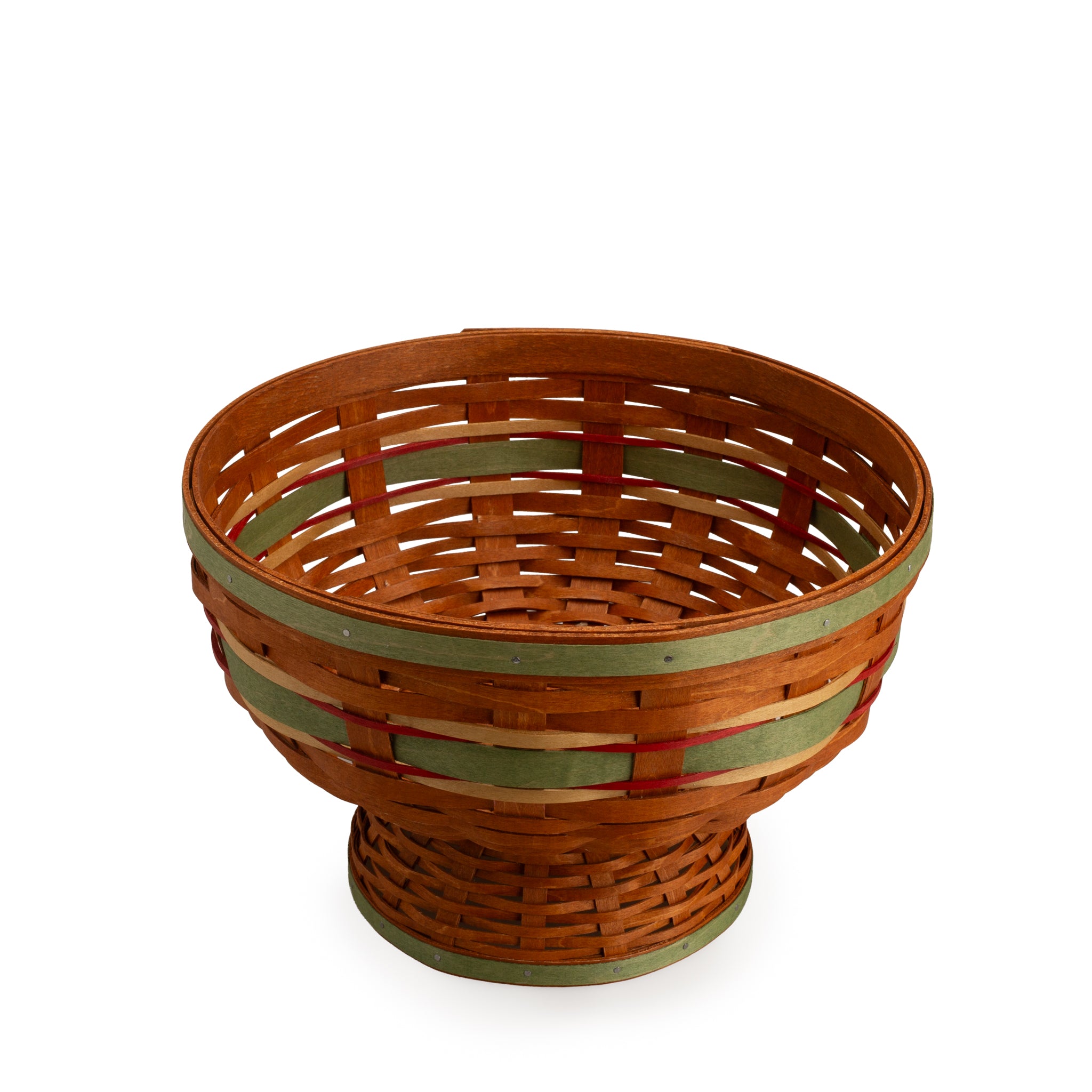 Apple Picking Medium Footed Fruit Bowl Basket with Protector - Green - Image 7