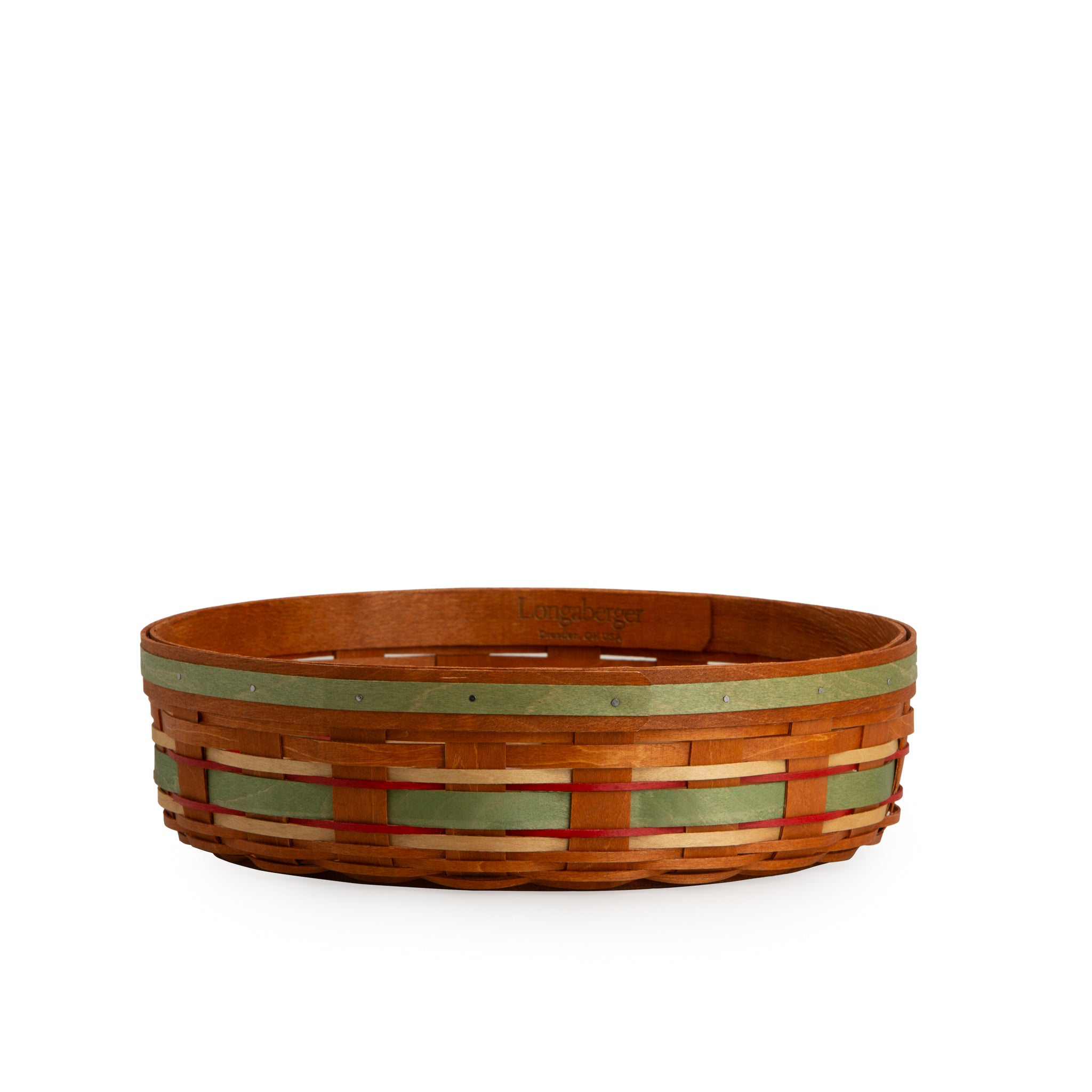 Apple Picking Medium Pie Basket with Lid and Protector - Green - Image 10