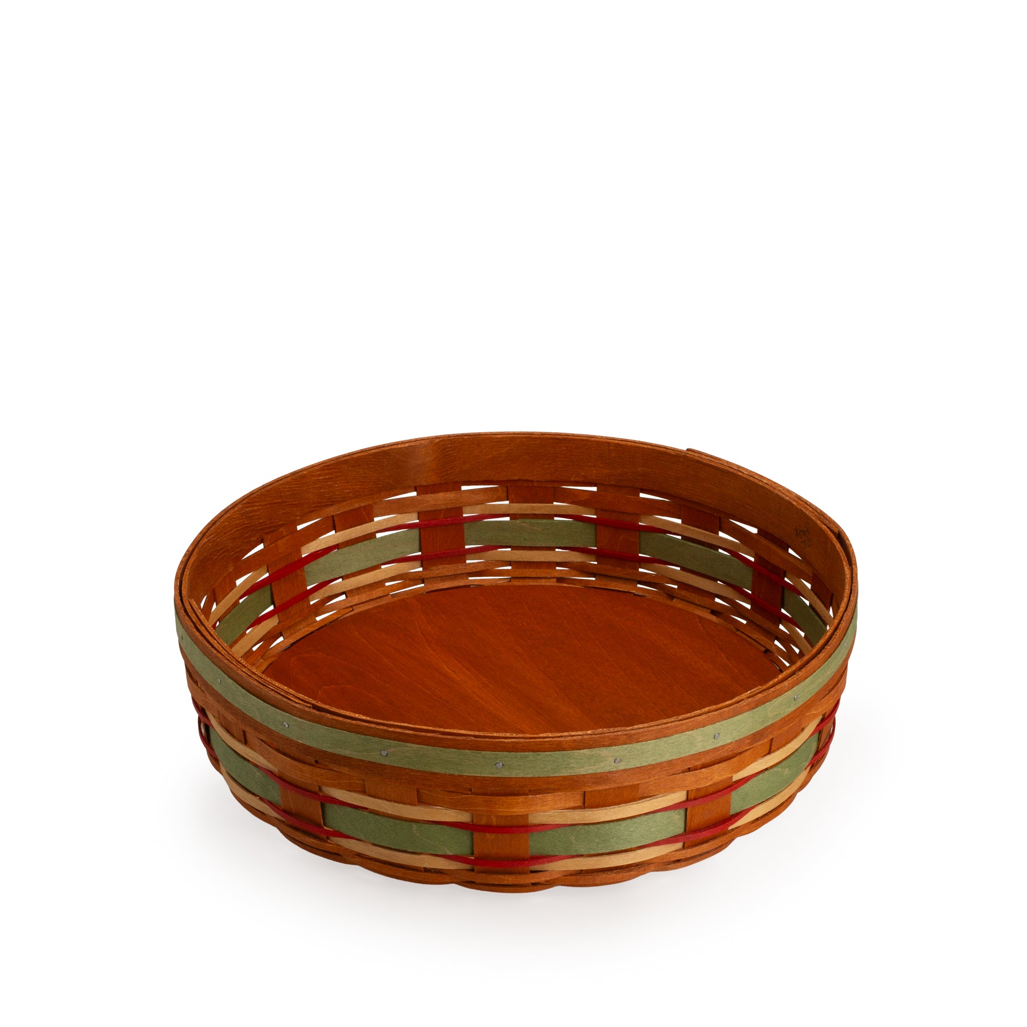 Apple Picking Medium Pie Basket with Lid and Protector - Green - Image 9