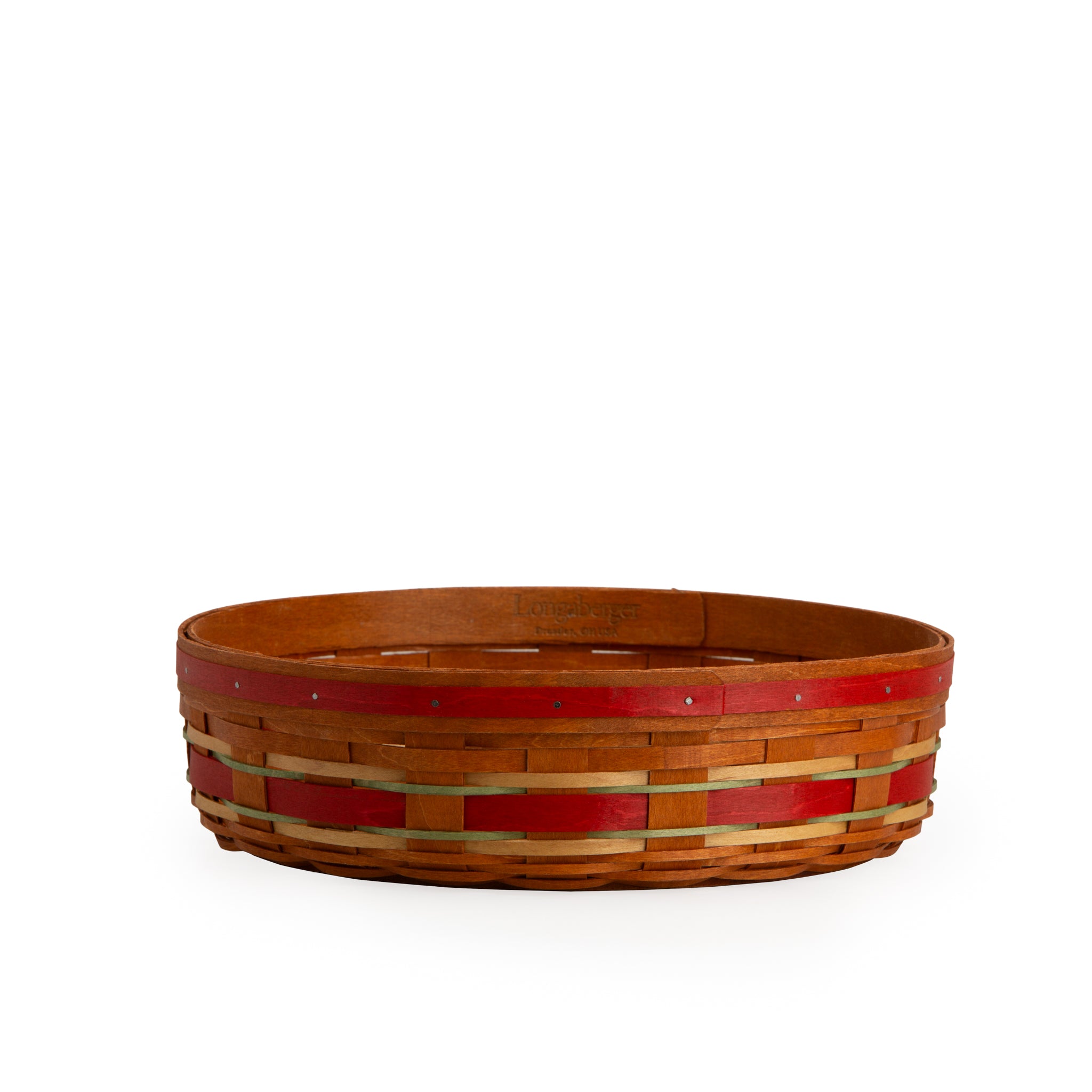 Apple Picking Medium Pie Basket with Lid and Protector - Red - Image 6