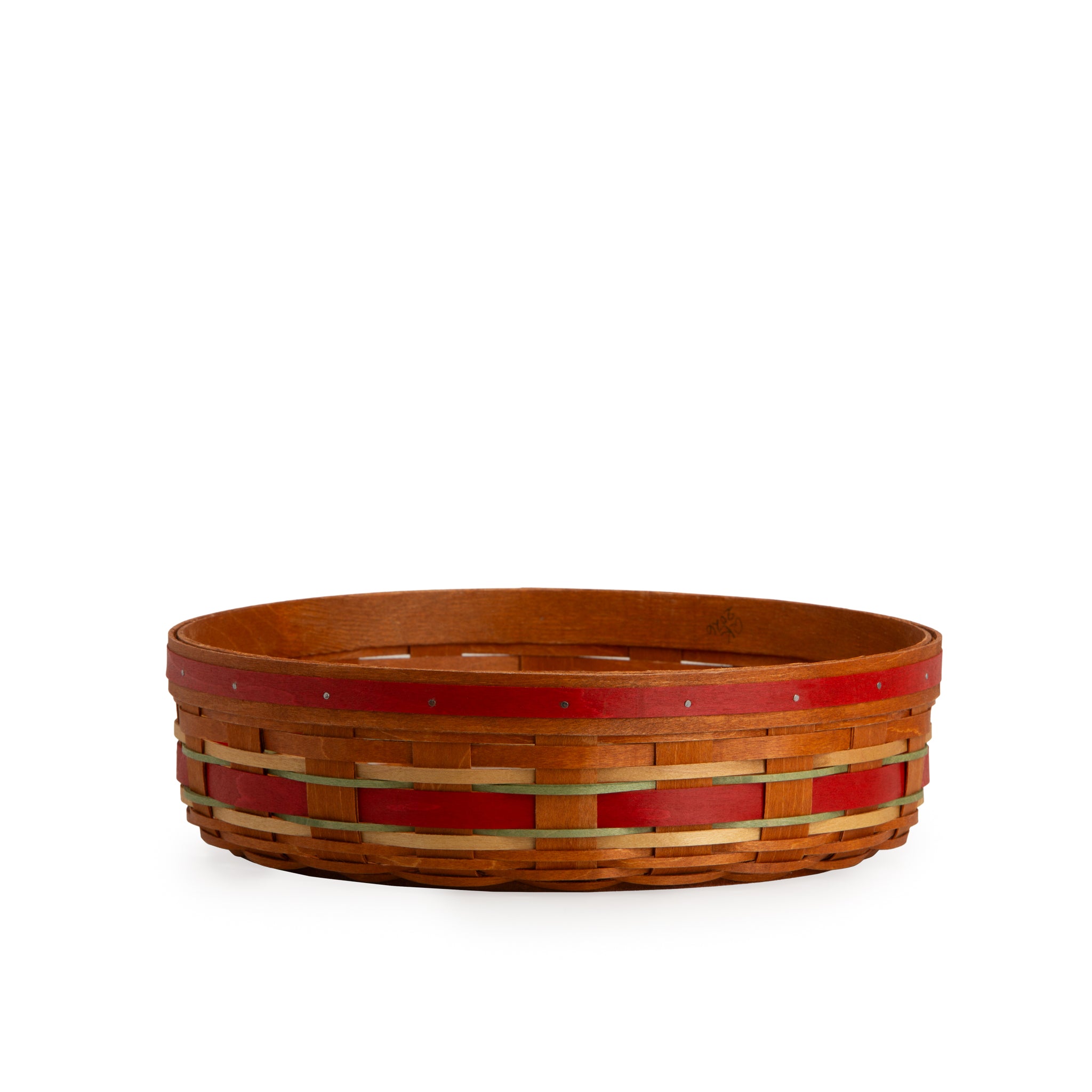 Apple Picking Medium Pie Basket with Lid and Protector - Red - Image 9