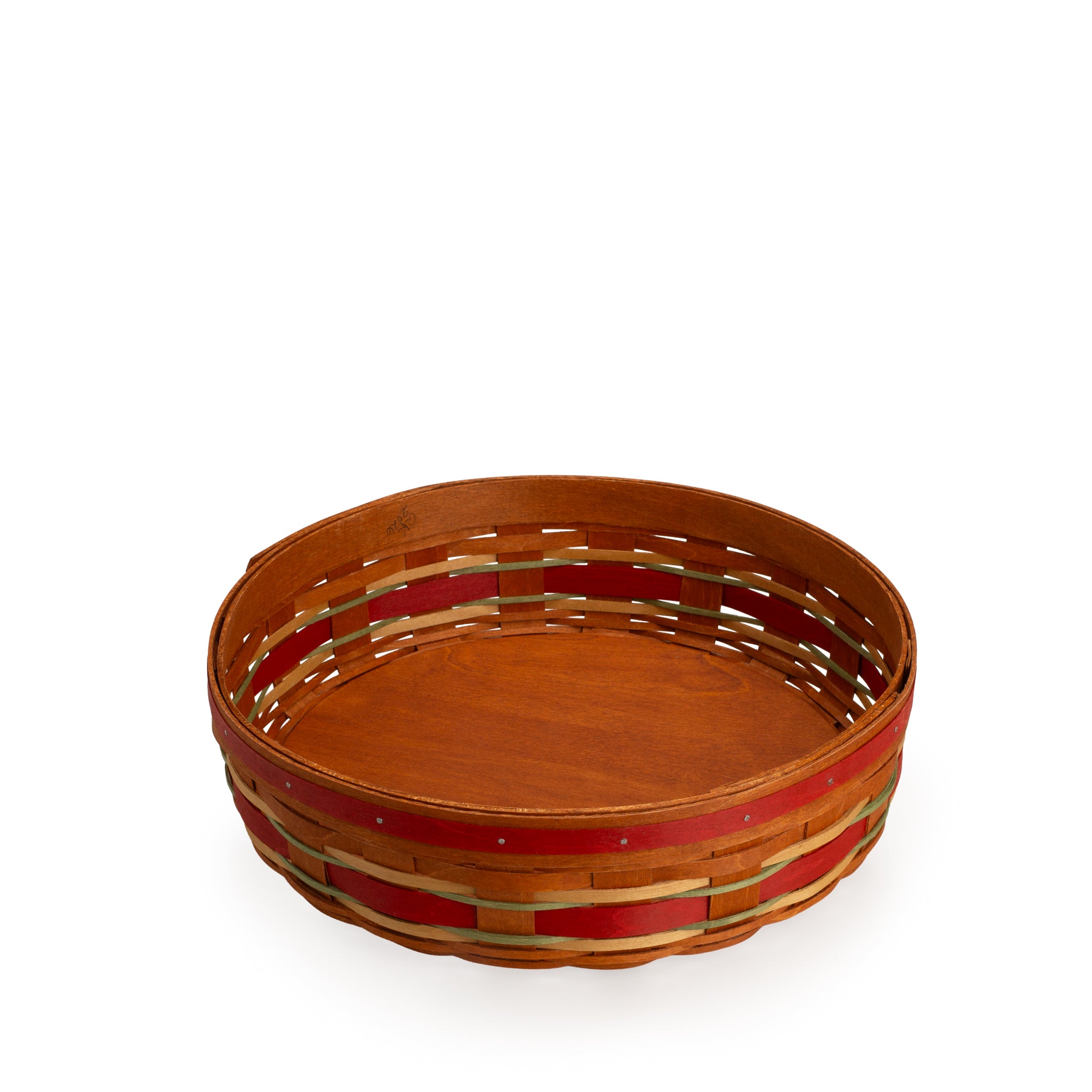 Apple Picking Medium Pie Basket with Lid and Protector - Red - Image 10
