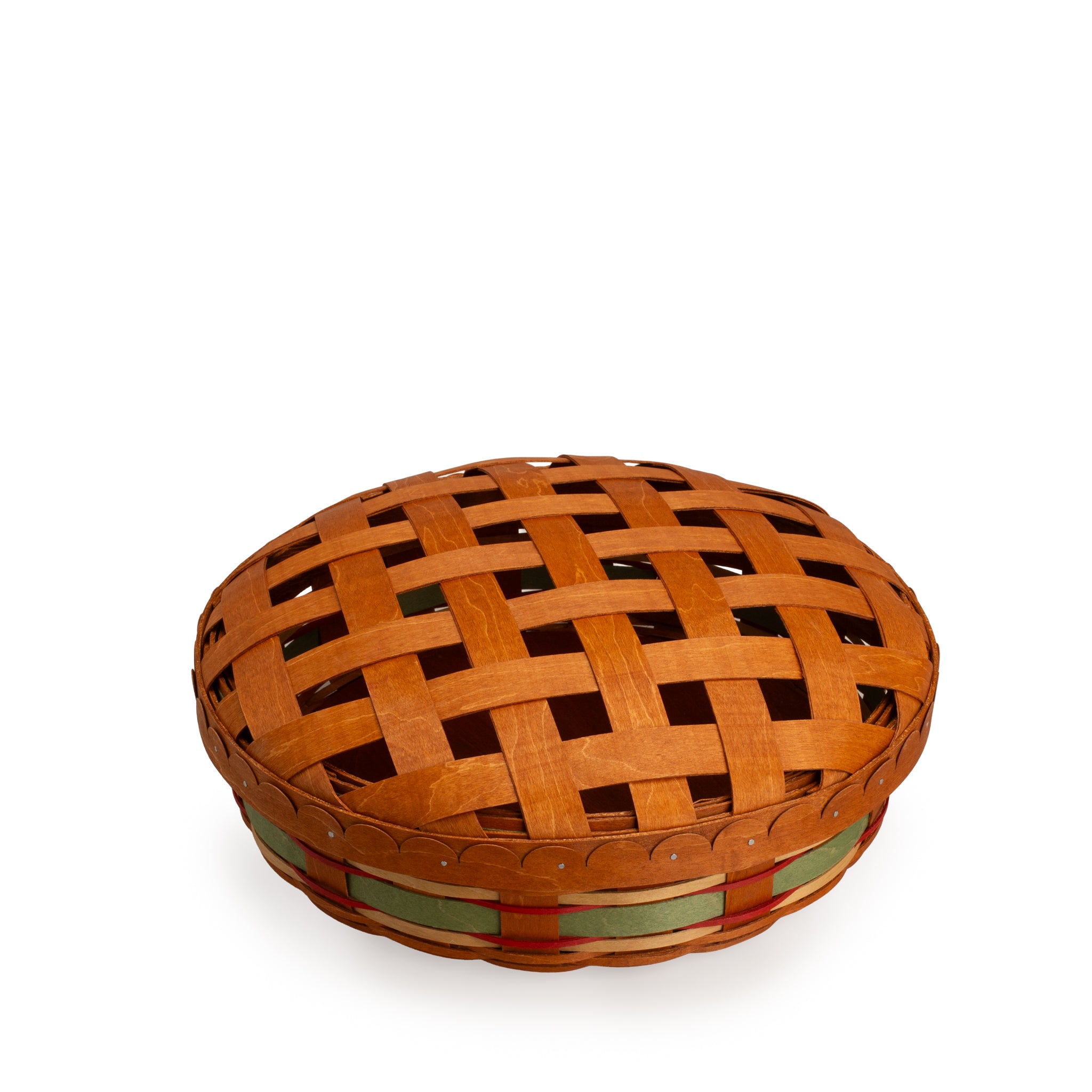 Apple Picking Medium Pie Basket with Lid and Protector - Green - Image 7