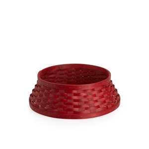 Small Tree Basket Collar - Bold Red
