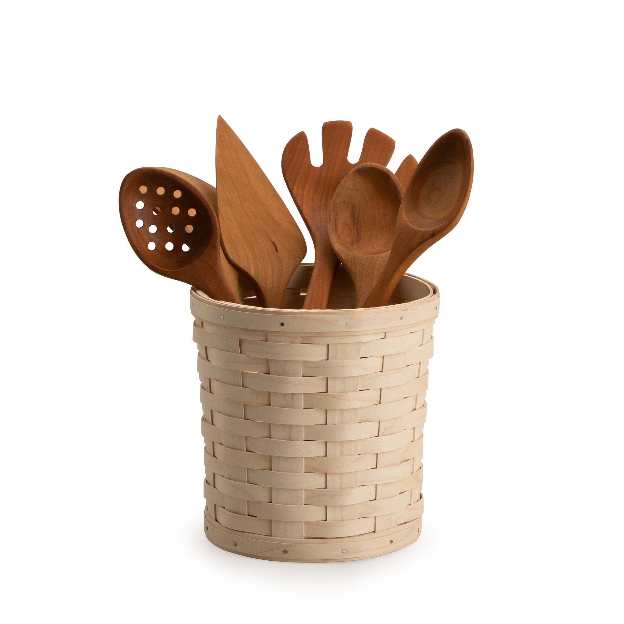 Utensil Basket Set with Protectors - Whitewashed - Image 4