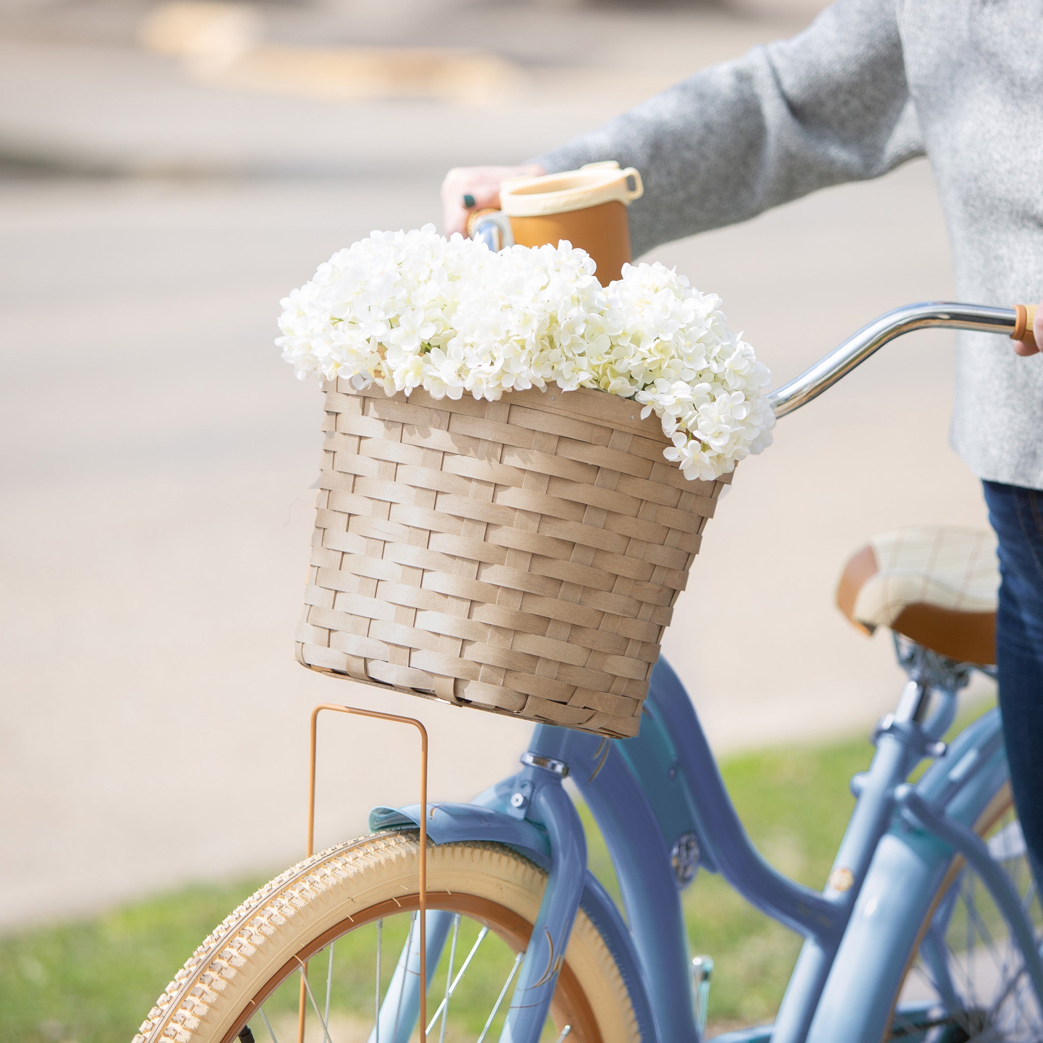 Bicycle Basket - Pale Grey - Image 3