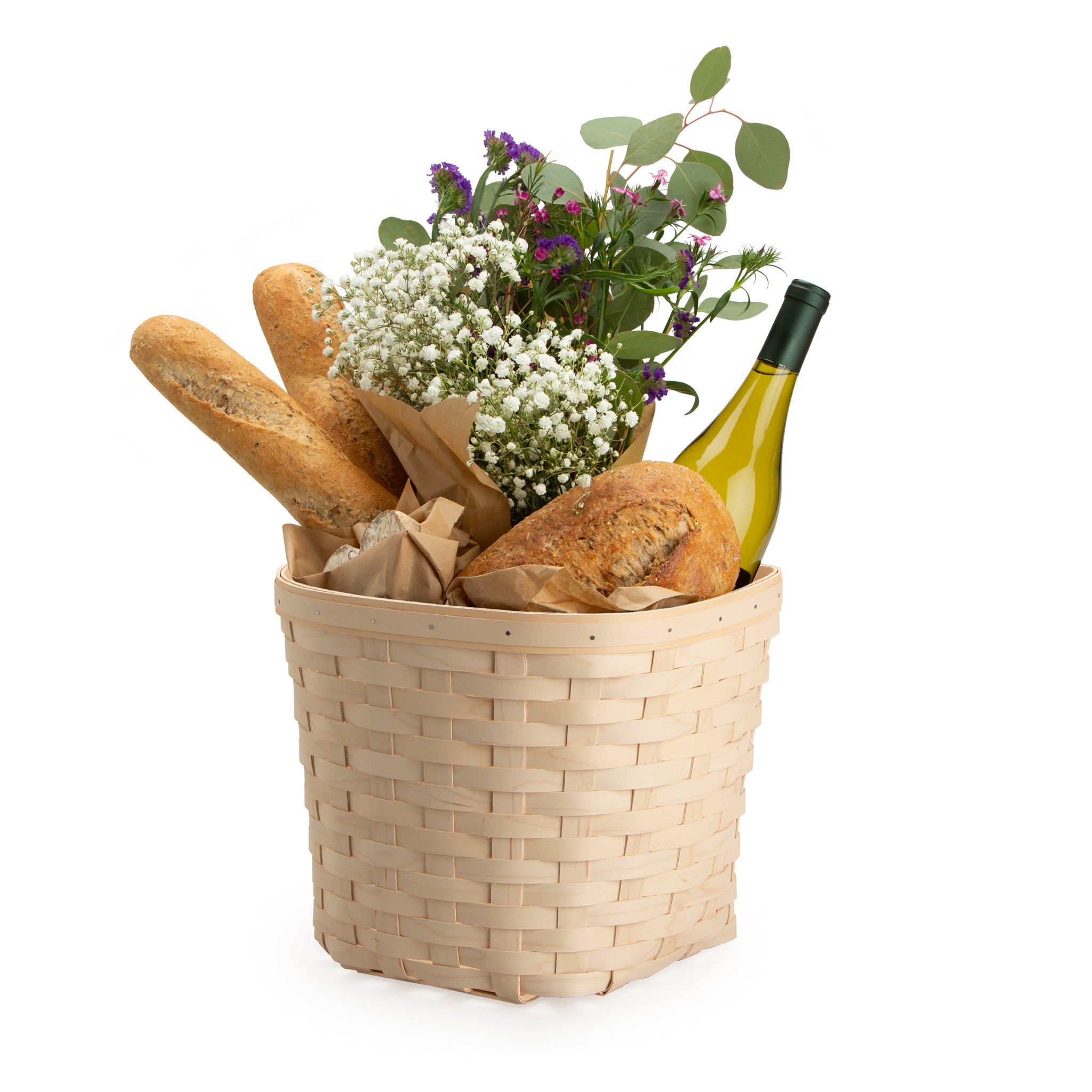Bicycle Basket with Protector - Whitewashed - Image 3