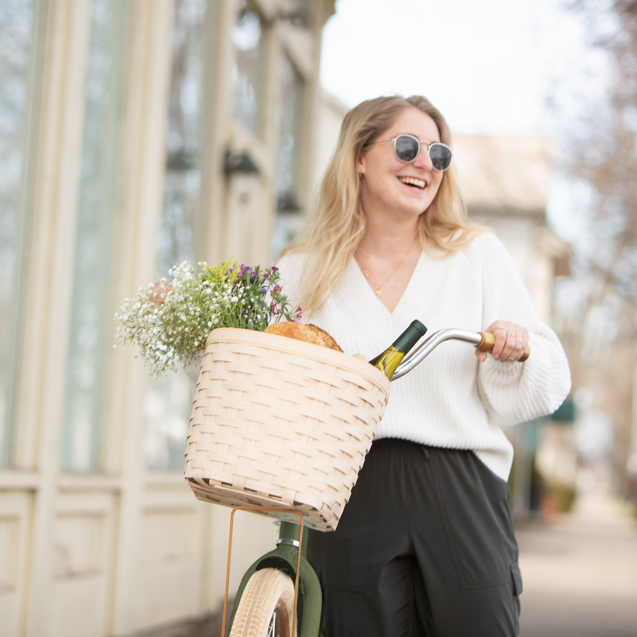 Bicycle Basket - Whitewashed - Image 3