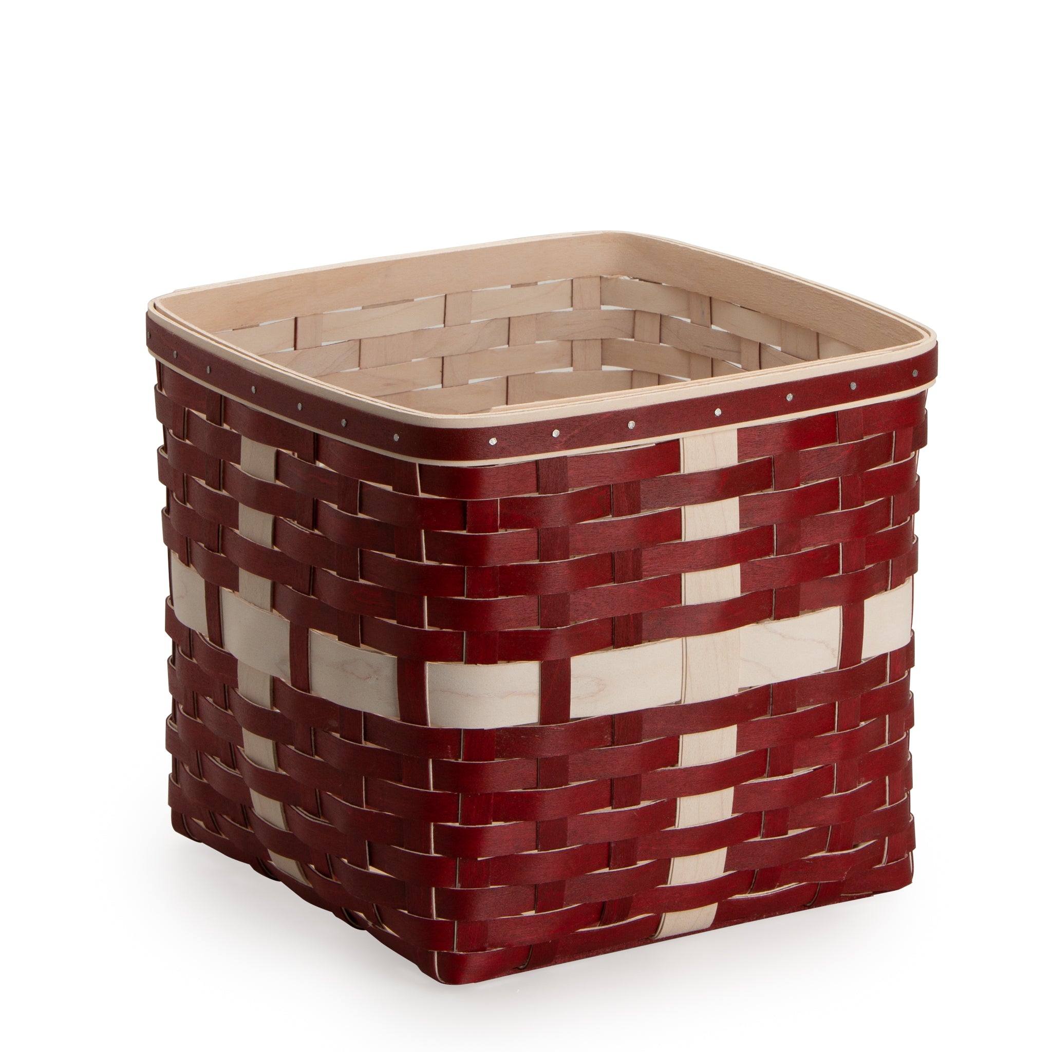 Holiday Present Basket - Bold Red & White