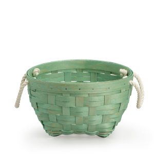 Medium Interstacking Rope Basket Mint