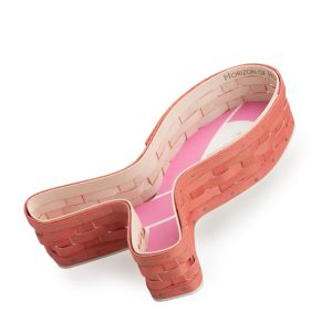 Flamingo Pink Horizon of Hope Ribbon Basket