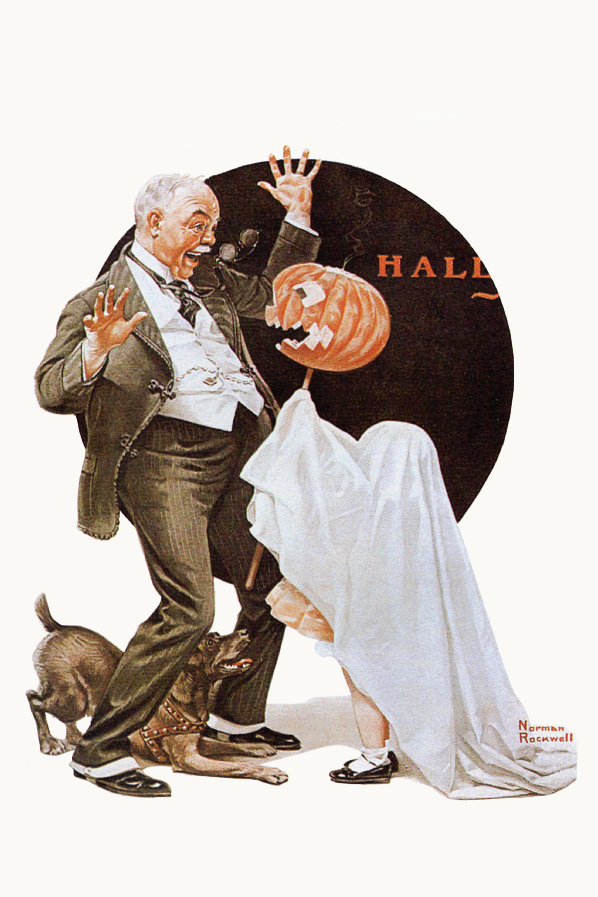 Norman Rockwell Series 5 - Pumpkin Basket Set - White - Image 7