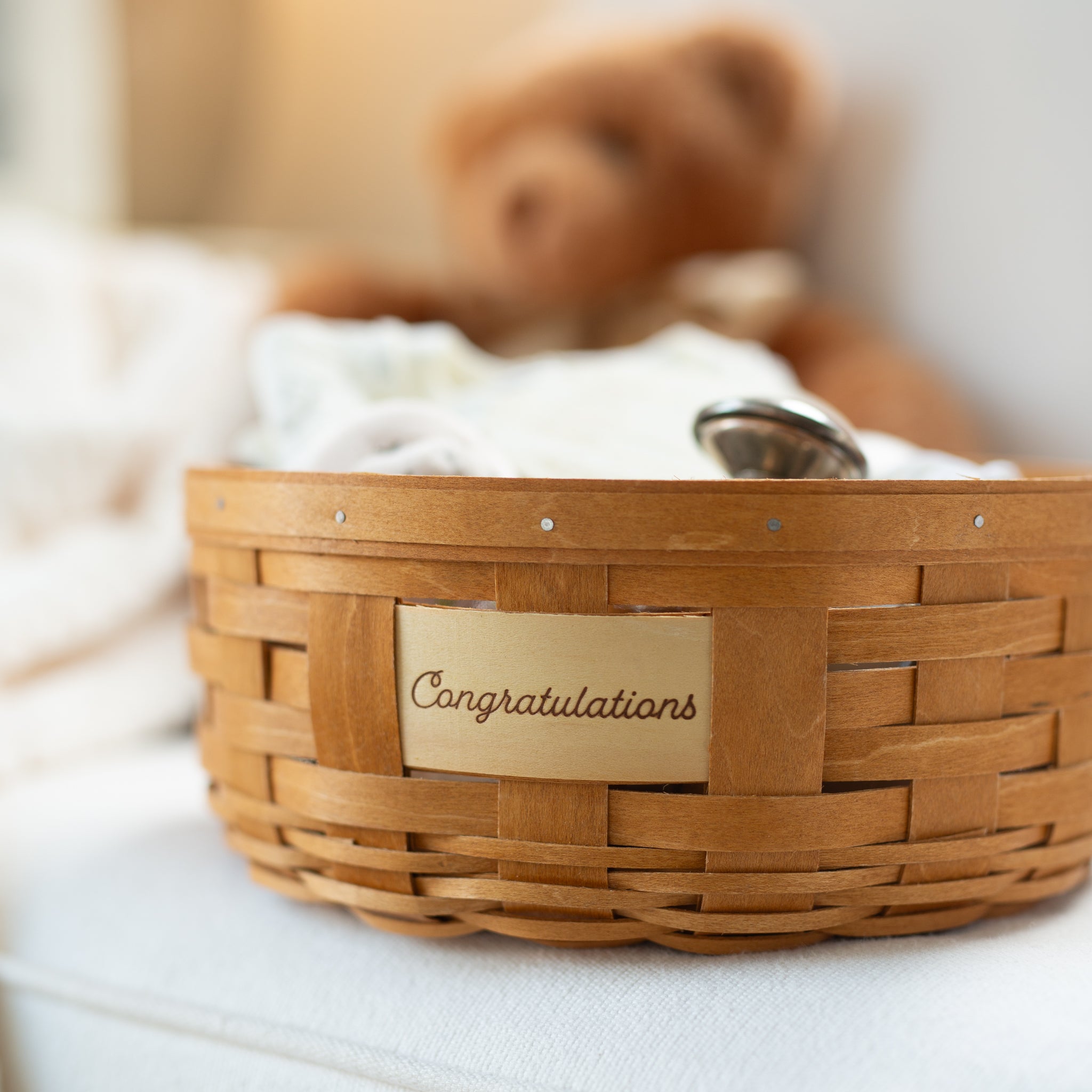 Celebrations Congratulations Basket with Protector - Warm Brown - Image 4
