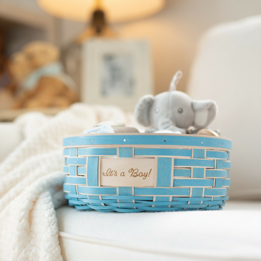 Celebrations It's a Boy Basket with Protector - Blue - Image 2