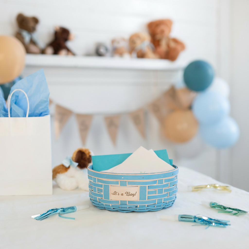 Celebrations It's a Boy Basket with Protector - Blue - Image 4