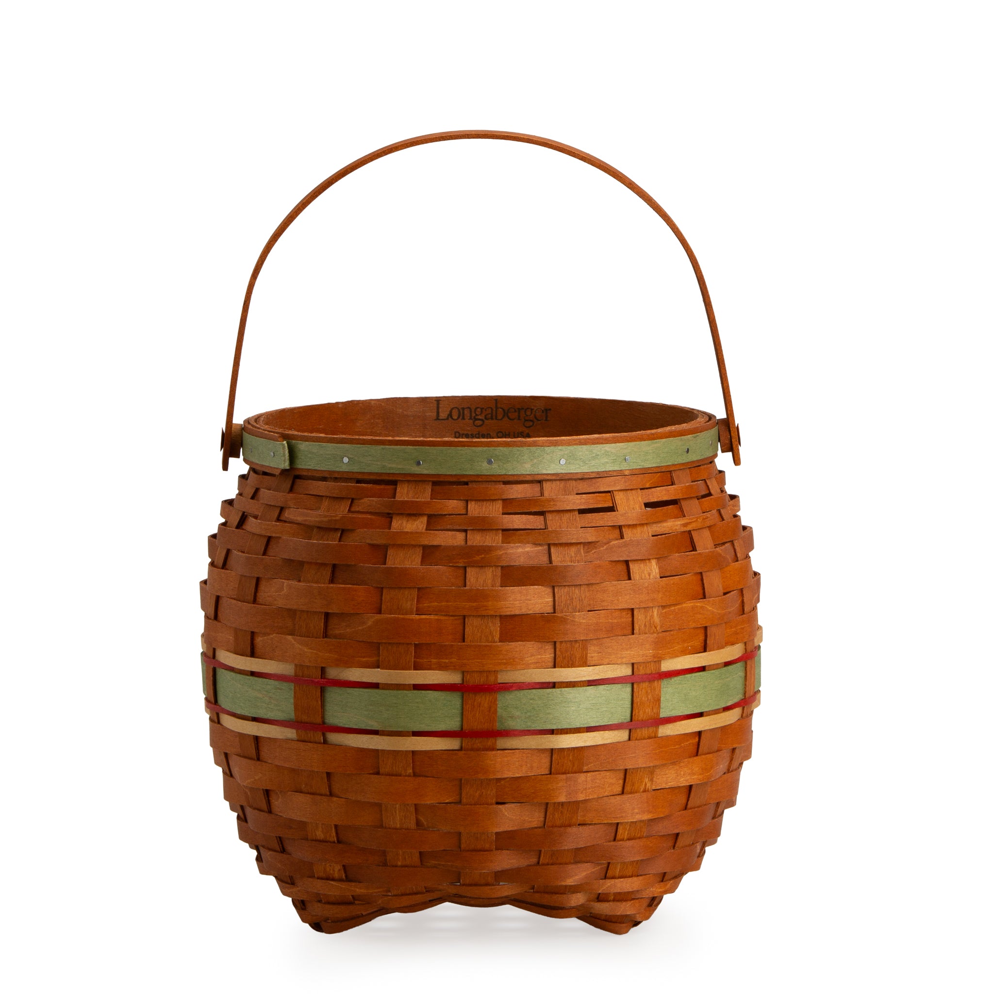 Collector's Apple Picking Medium Round Basket with Protector - Green - Image 9