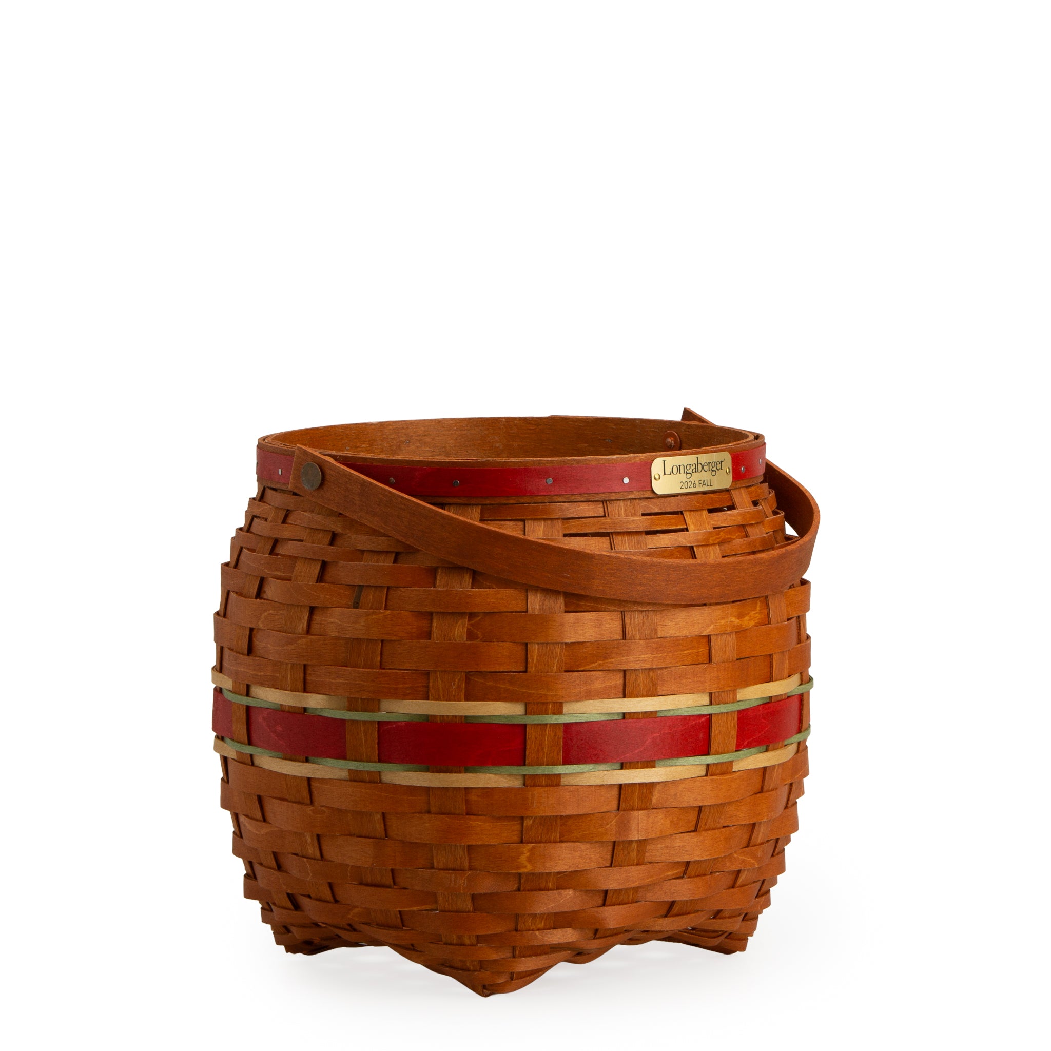 Collector's Apple Picking Medium Round Basket with Protector - Red - Image 10