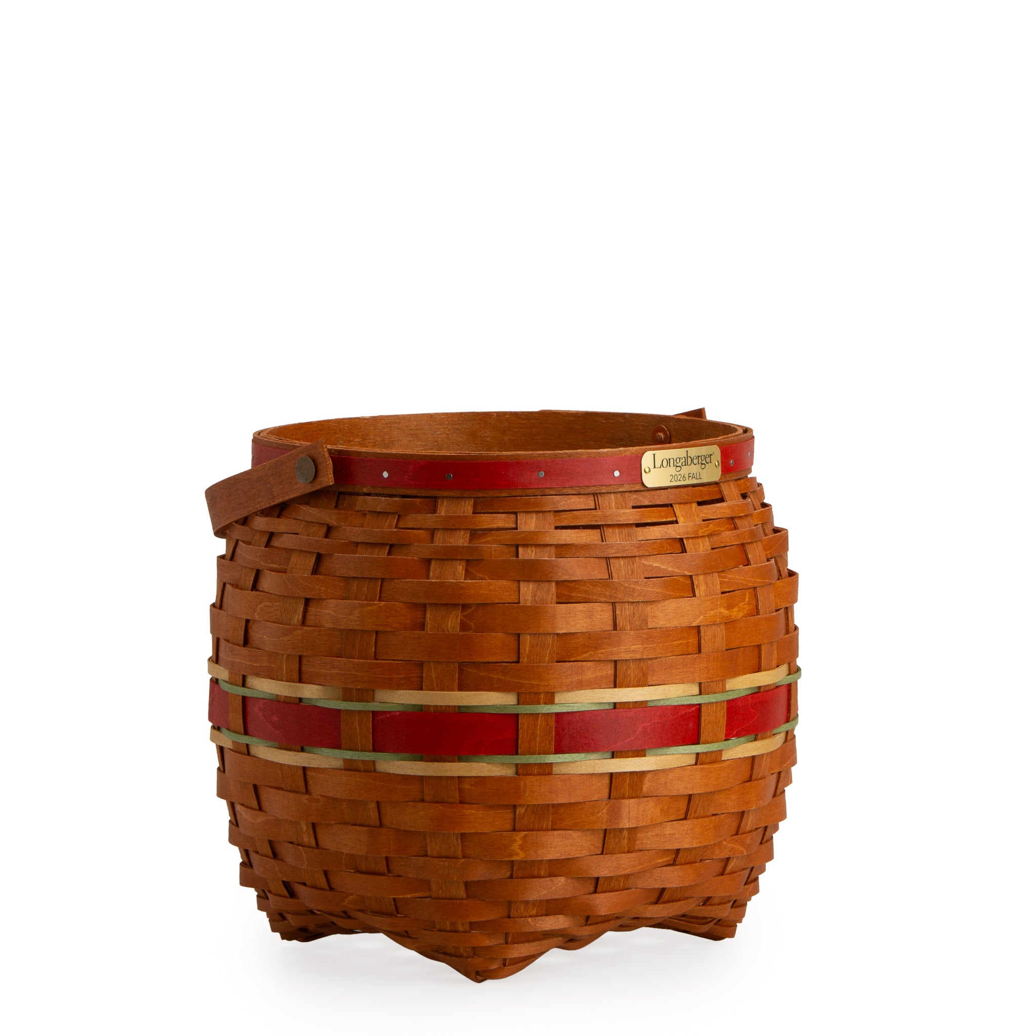 Collector's Apple Picking Medium Round Basket with Protector - Red - Image 8