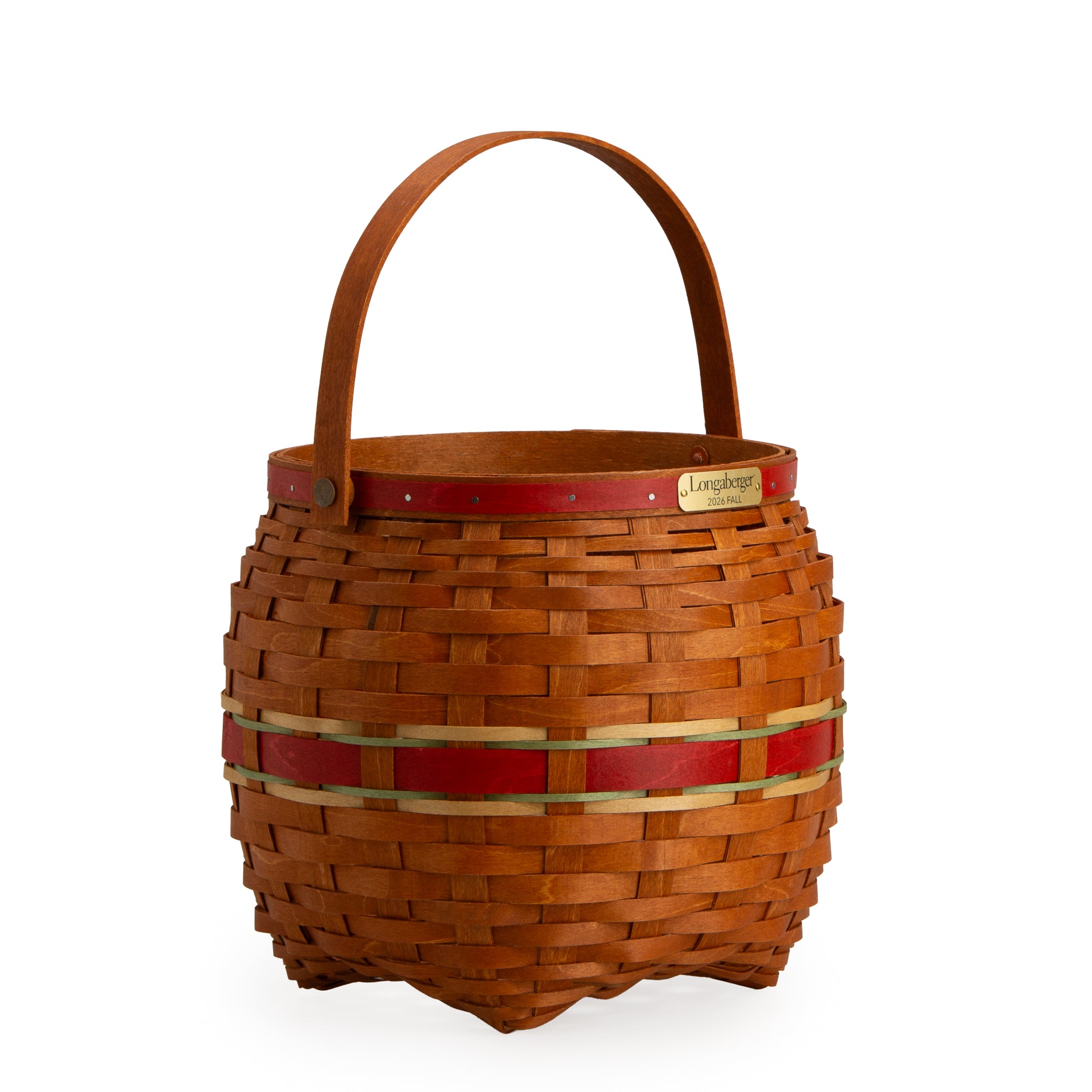 Collector's Apple Picking Medium Round Basket with Protector - Red - Image 9