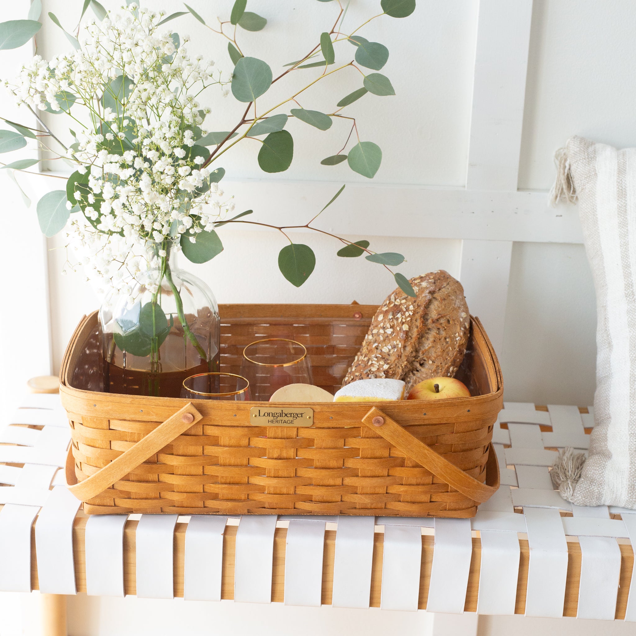 Collector's Heritage Large Gathering Basket with Protector - Warm Brown - Image 4
