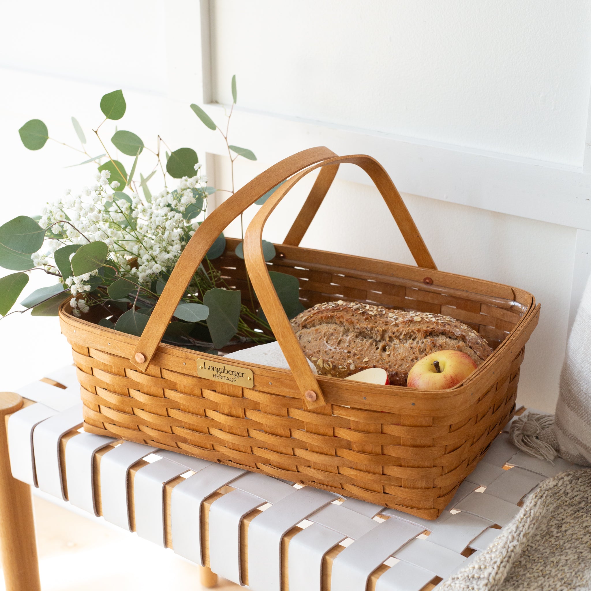 Collector's Heritage Large Gathering Basket with Protector - Warm Brown - Image 3