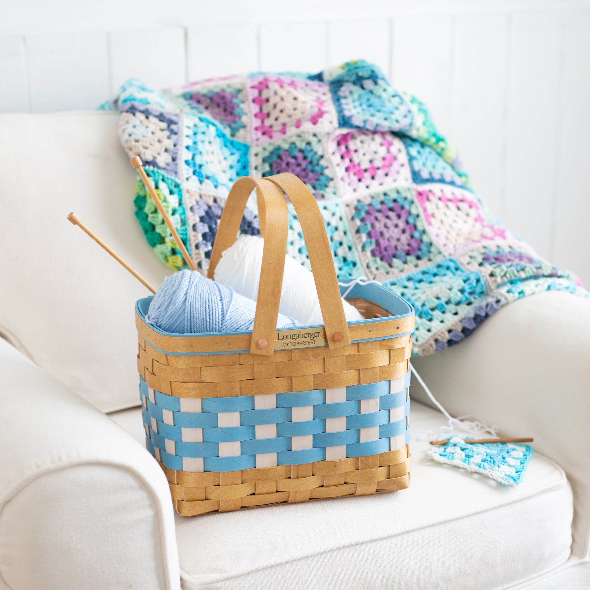 Collector's Oktoberfest Homestead 3-Piece Basket Set - Bavarian Check - Image 4