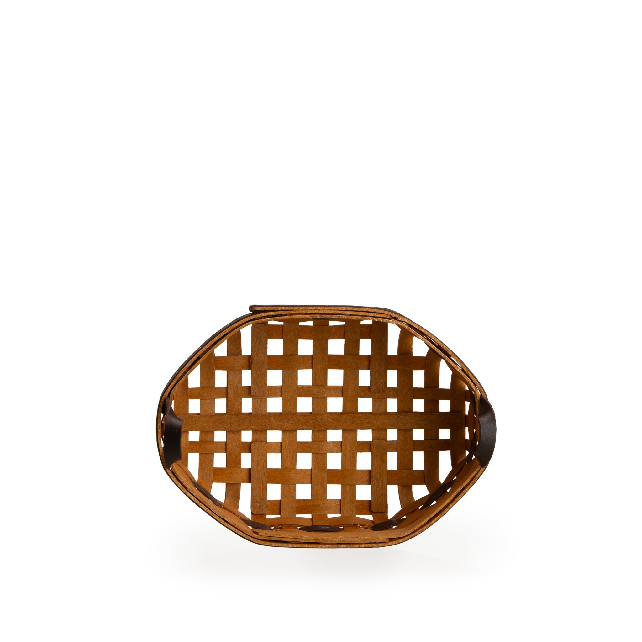 Equestrian Small Tray Basket with Protector - Leather Trim - Image 18