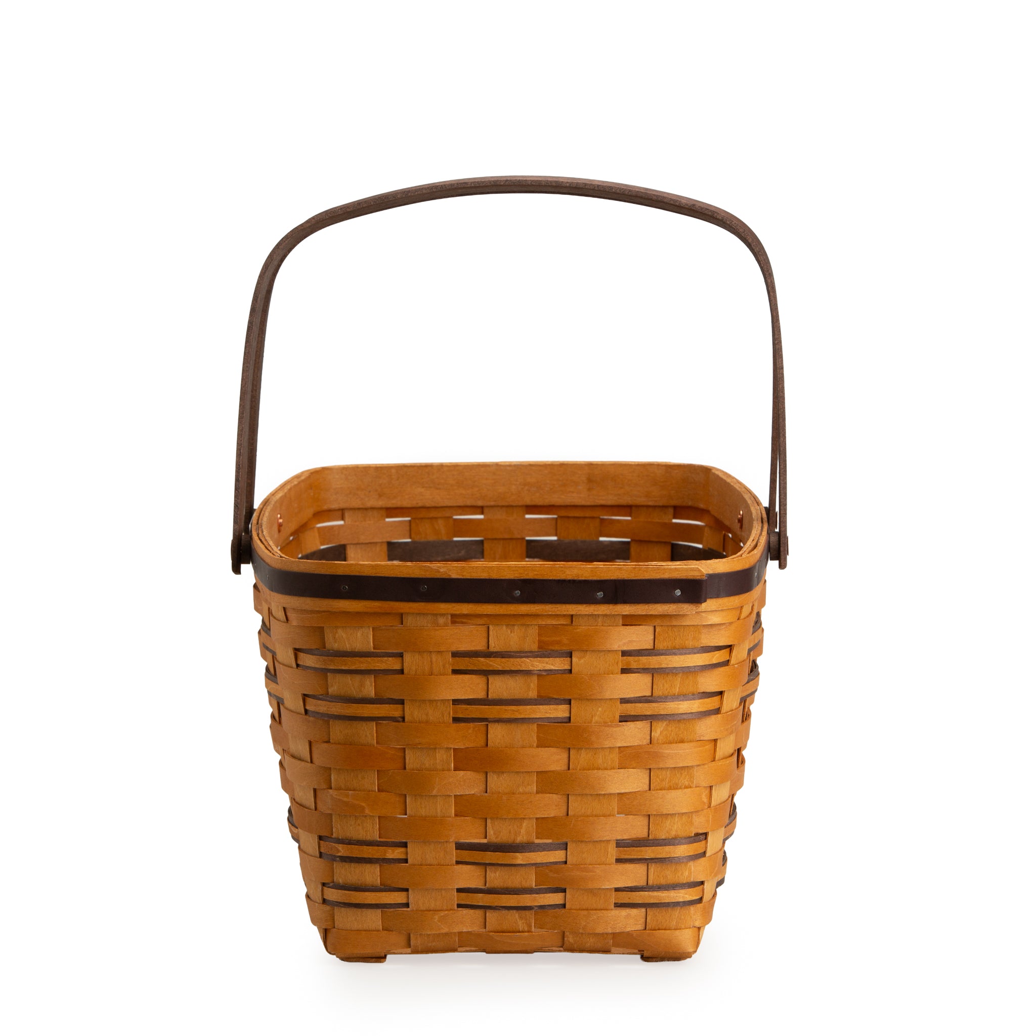 Collector's Equestrian Large Market Basket with Protector - Leather Trim - Image 15