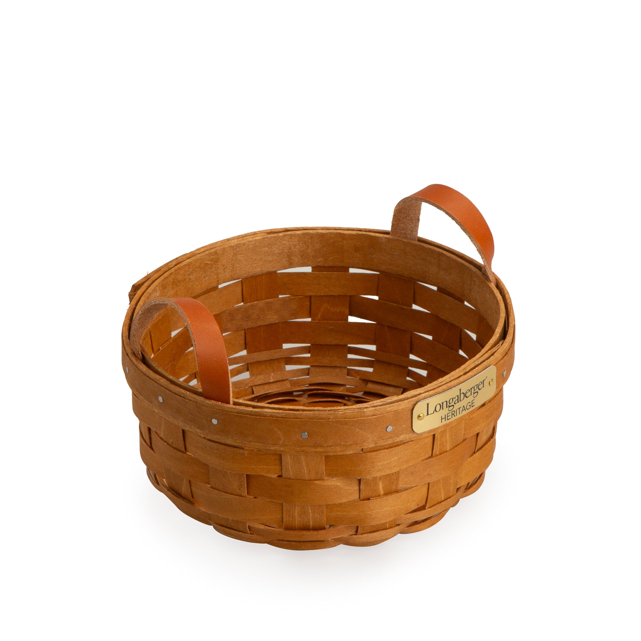Collector's Heritage Button Basket with Protector - Warm Brown - Image 4