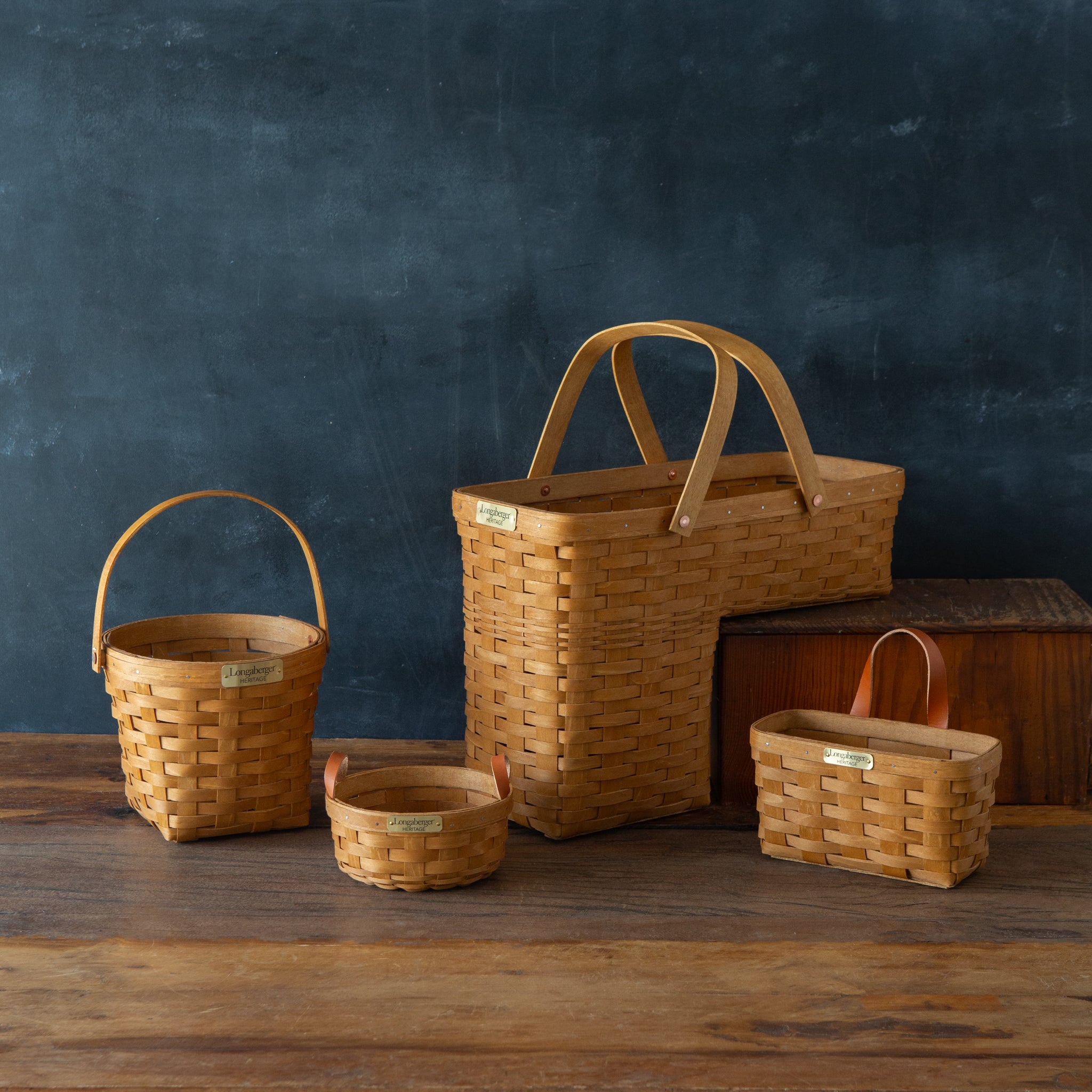 Collector's Heritage Button Basket with Protector - Warm Brown - Image 3