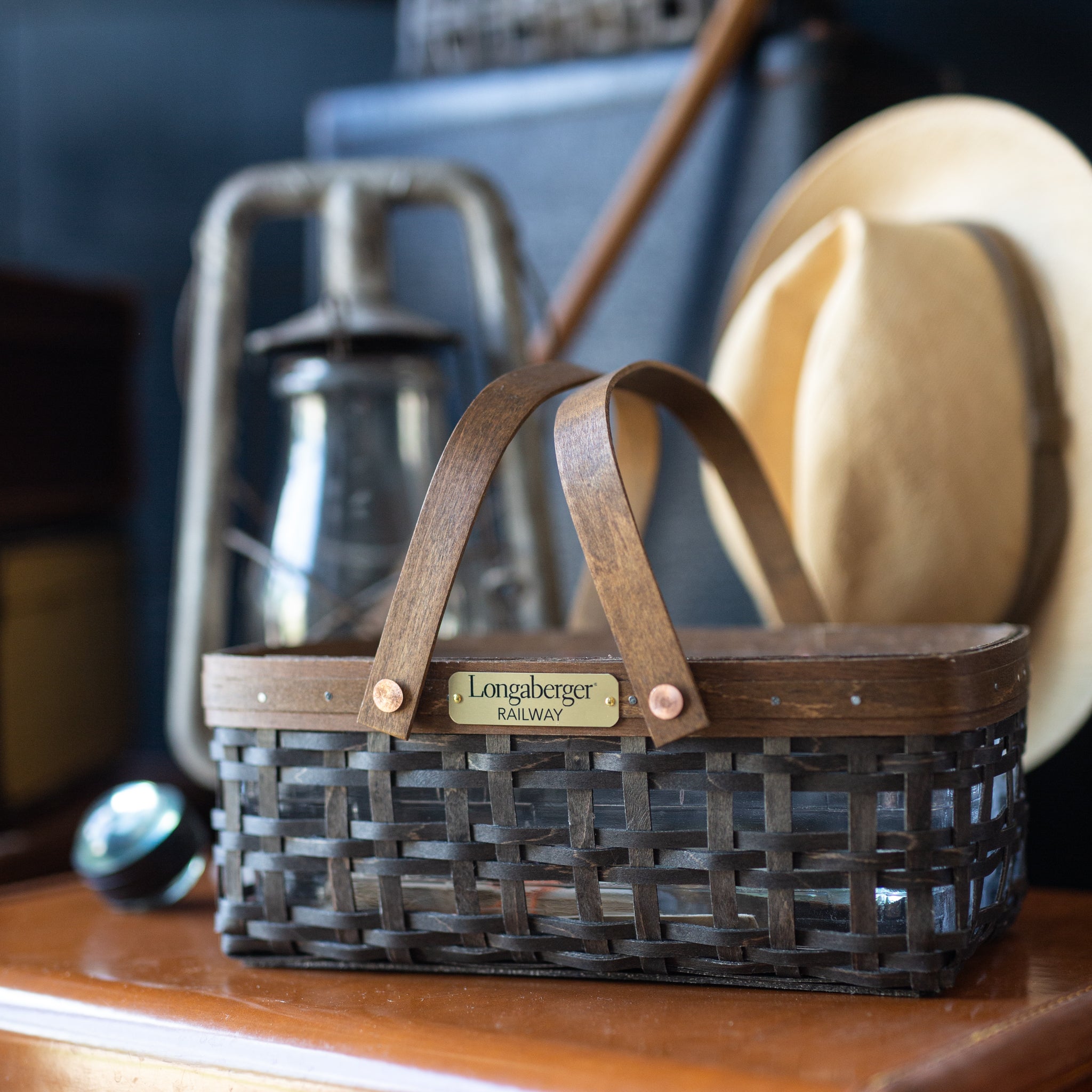 Collector's Railway Depot Basket with Protector - Vintage - Image 3