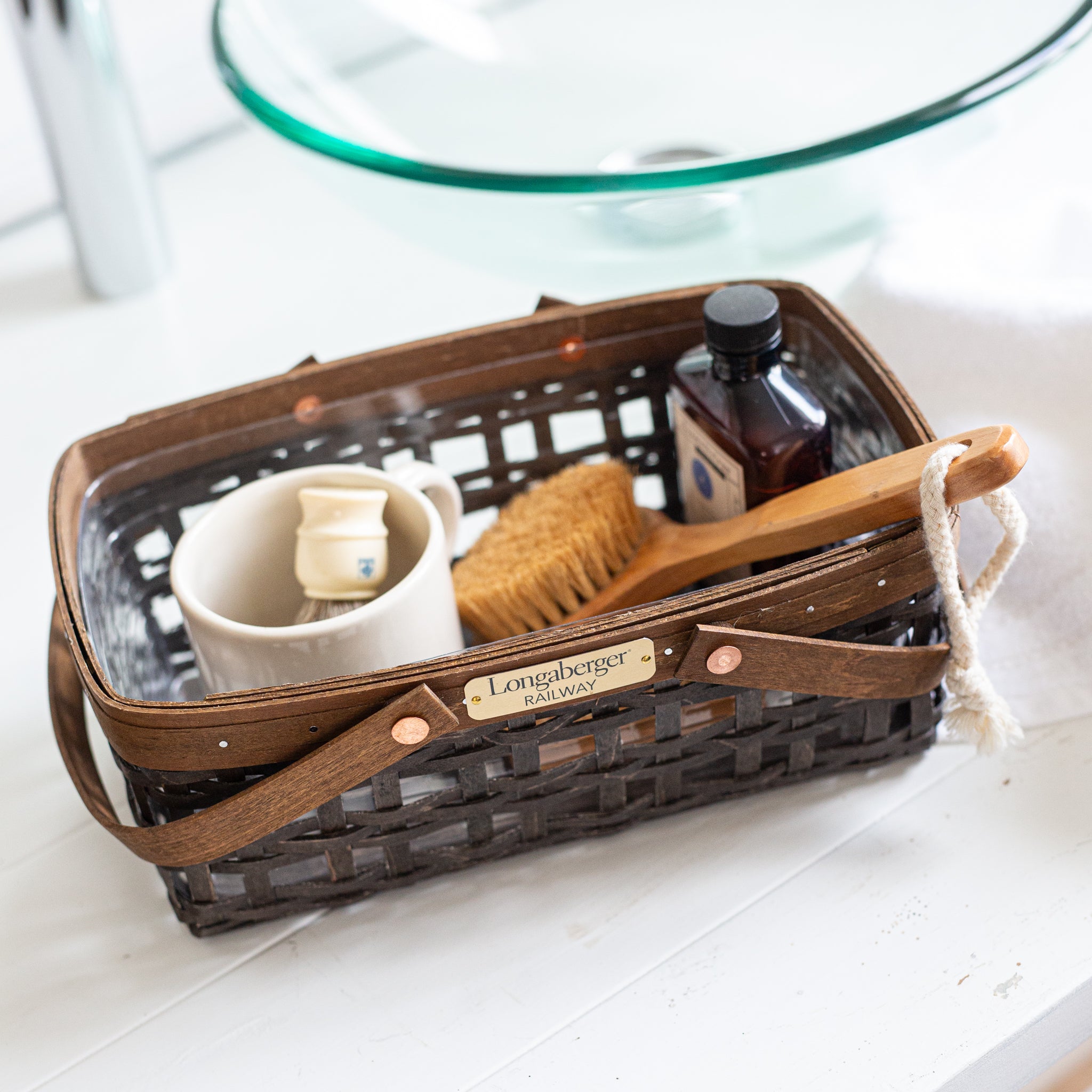 Collector's Railway Depot Basket with Protector - Vintage - Image 4