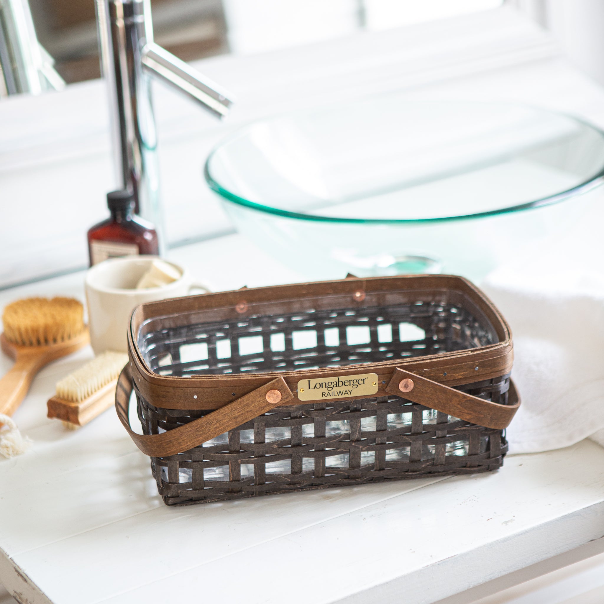 Collector's Railway Depot Basket with Protector - Vintage - Image 6