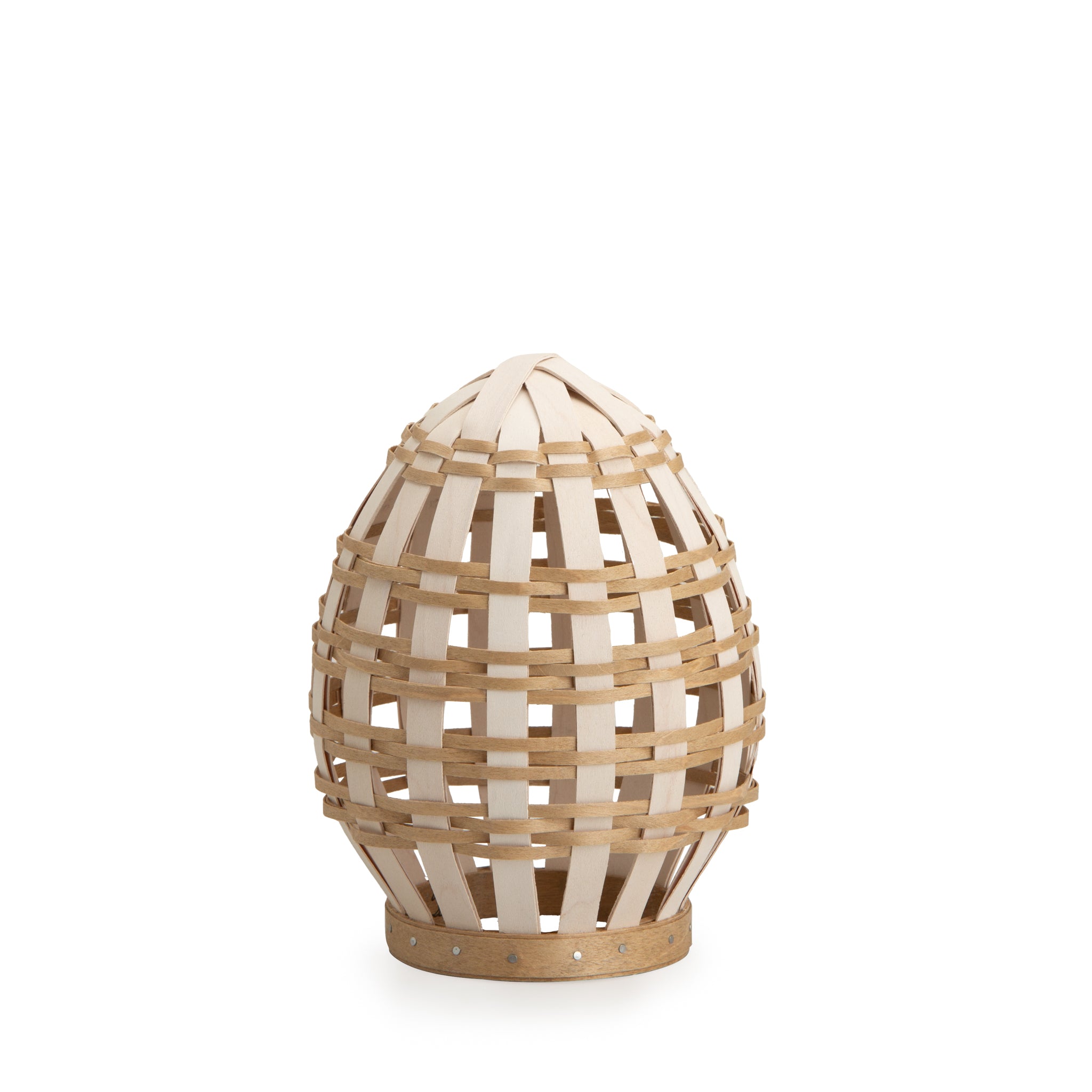 Easter Medium Freestanding Open Weave Egg - Light Brown - Image 5