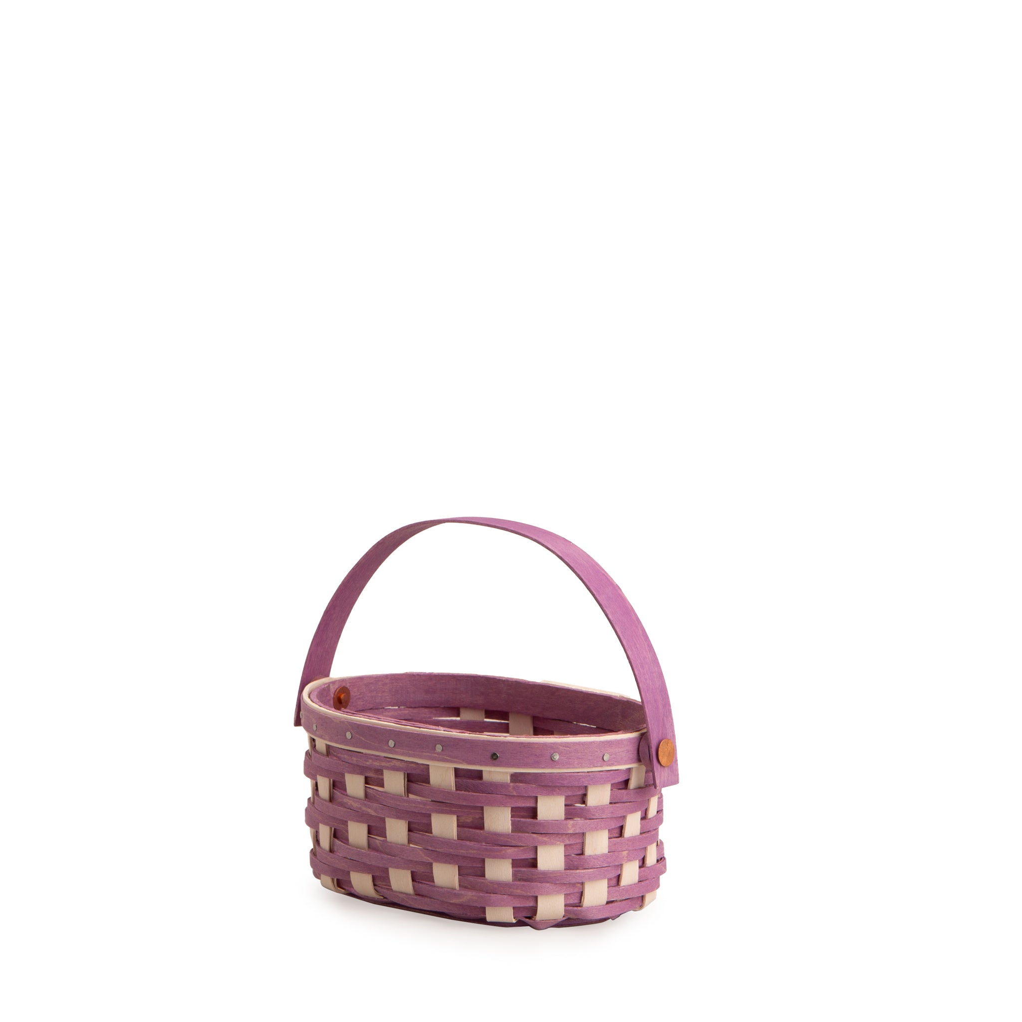 Easter Miniature Oval Basket with Protector - Lavender - Image 2