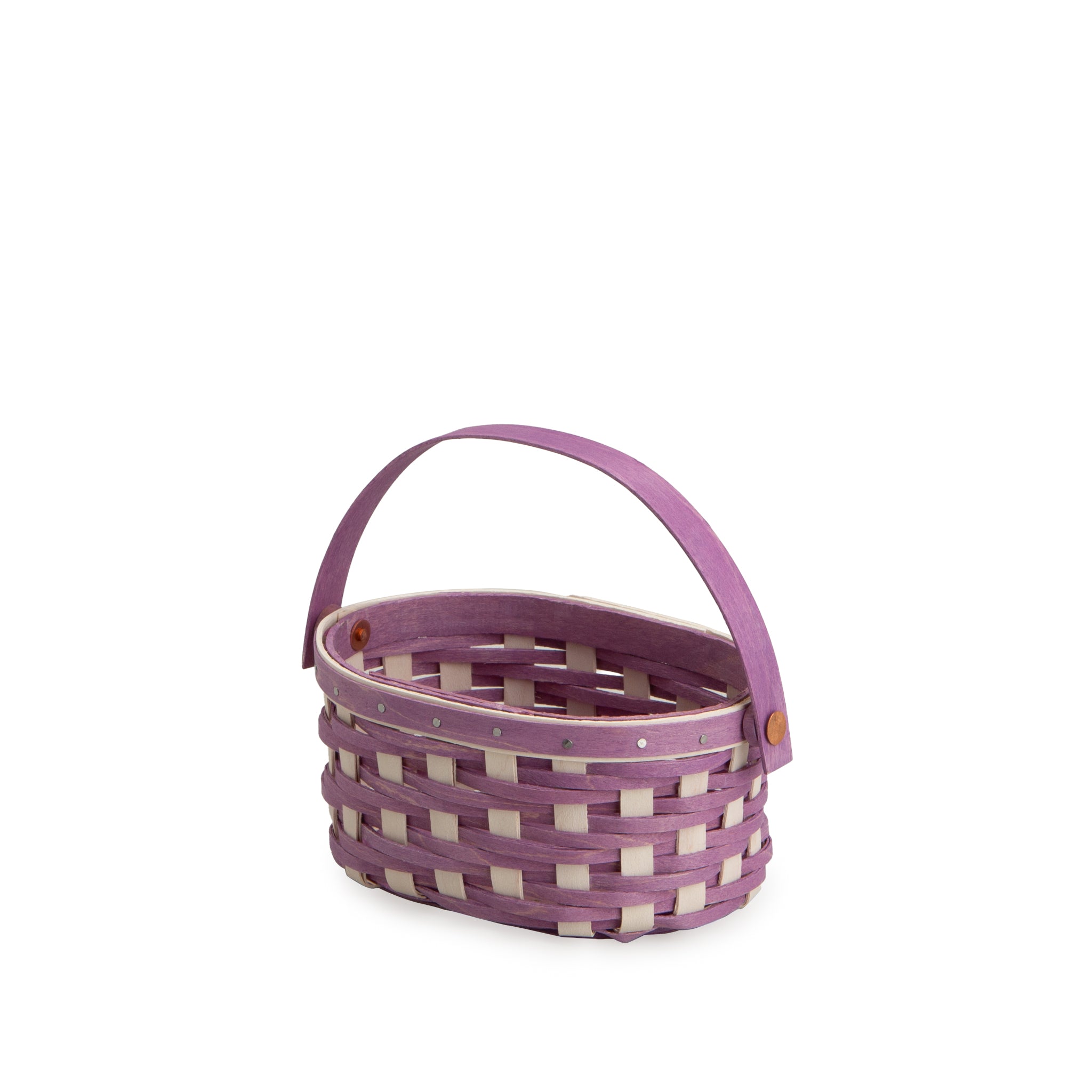 Easter Miniature Oval Basket with Protector - Lavender - Image 3
