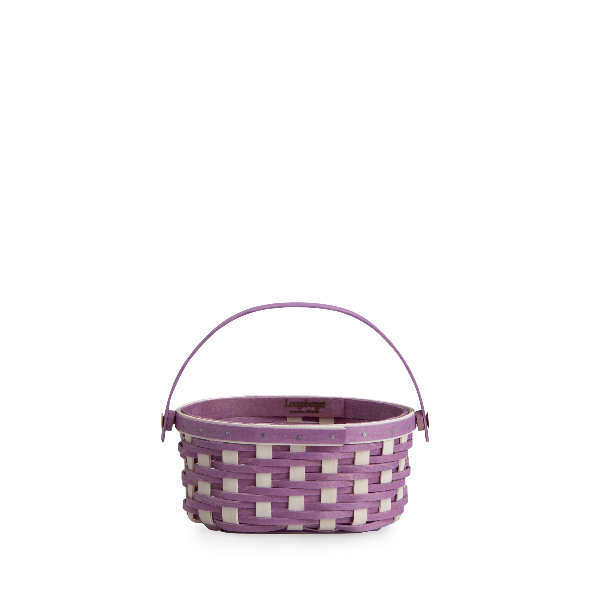 Easter Miniature Oval Basket with Protector - Lavender - Image 4
