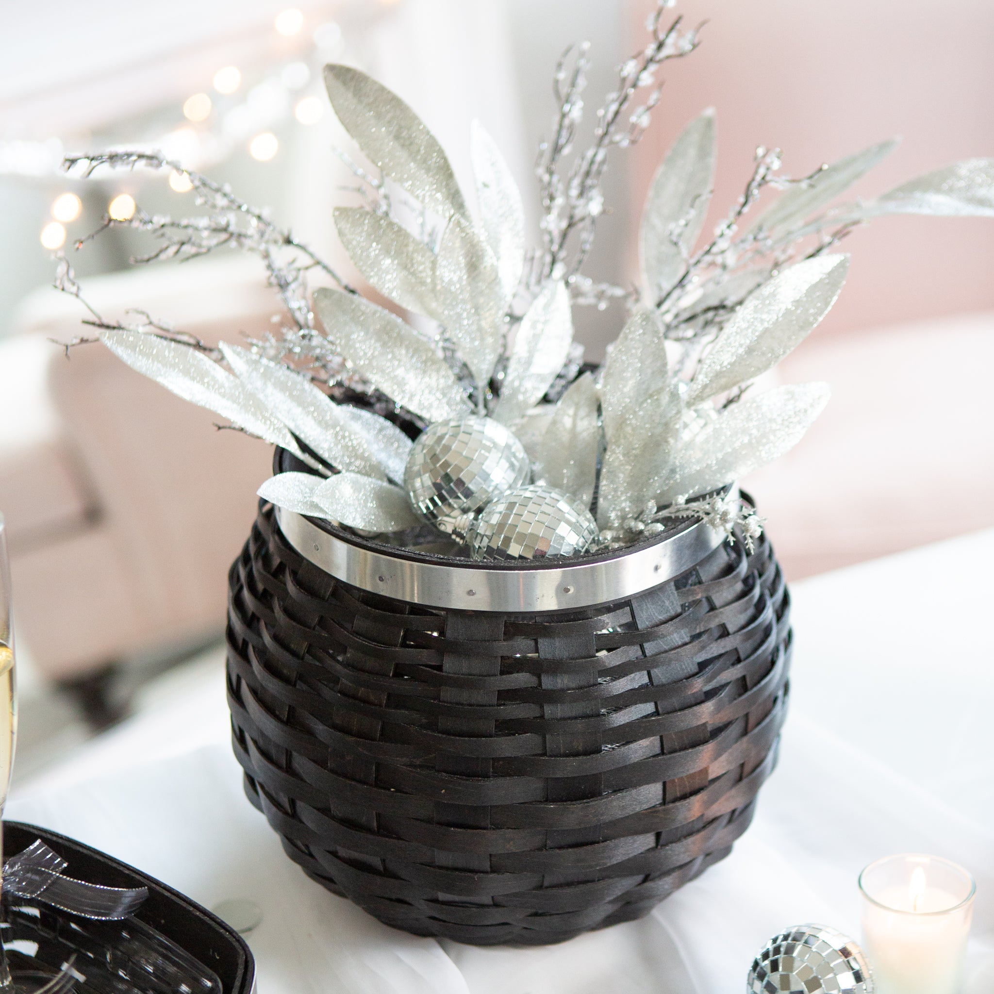 Elegance Medium Ball Drop Bowl Basket with Protector - Aluminum - Image 2