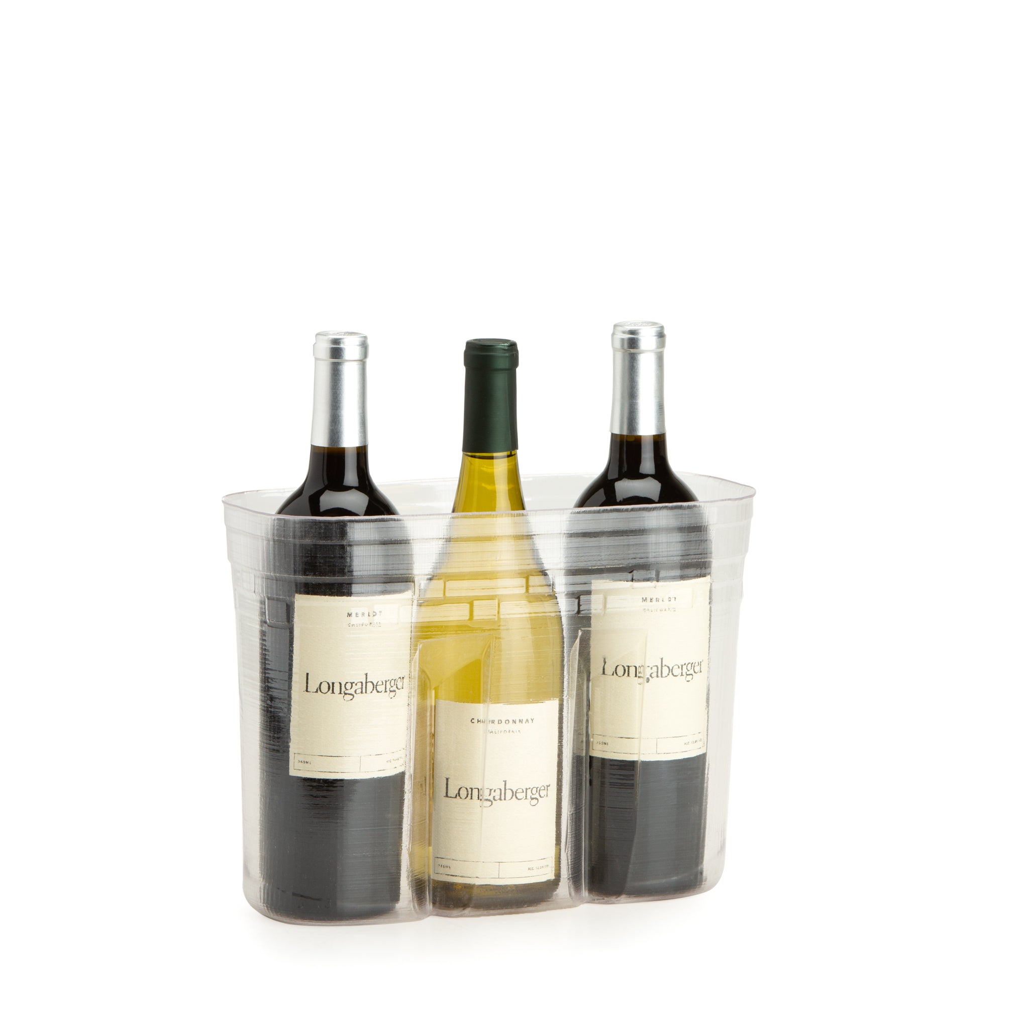 Wine Caddy Basket with Protector - Whitewashed - Image 3