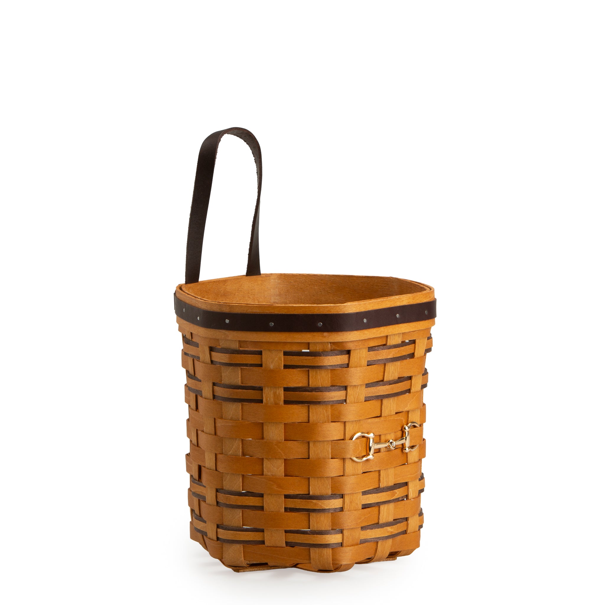 Equestrian Hanging Basket with Protector - Leather Trim - Image 15