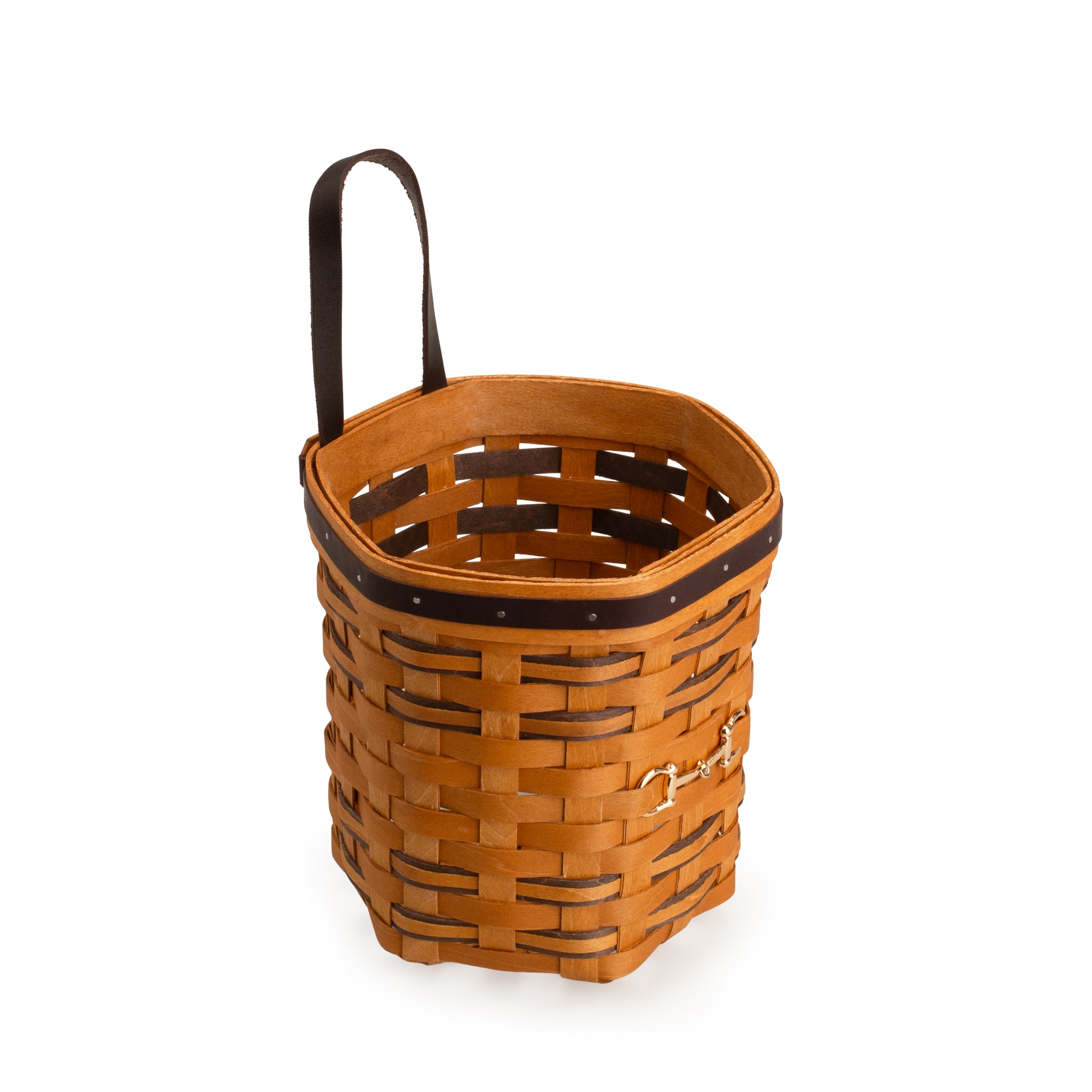 Equestrian Hanging Basket with Protector - Leather Trim - Image 11