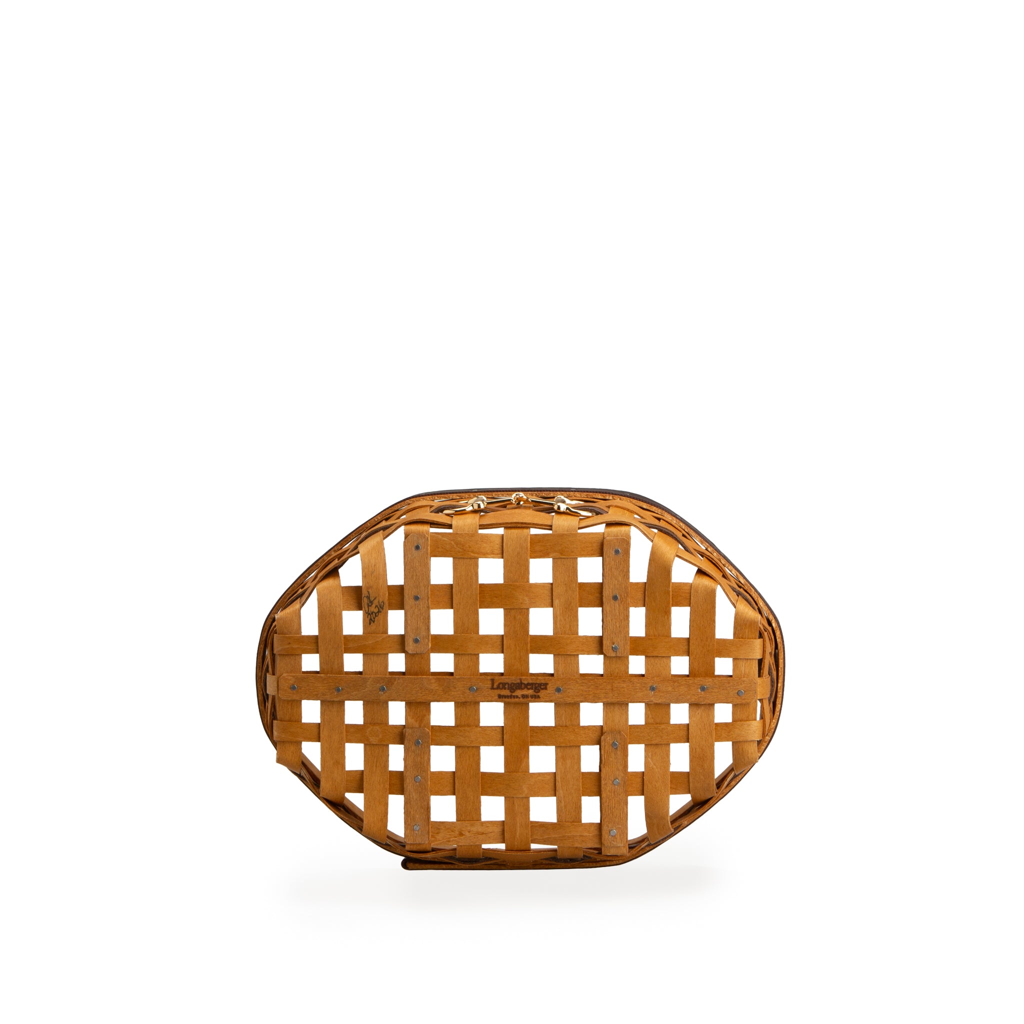 Equestrian Small Tray Basket with Protector - Leather Trim - Image 17