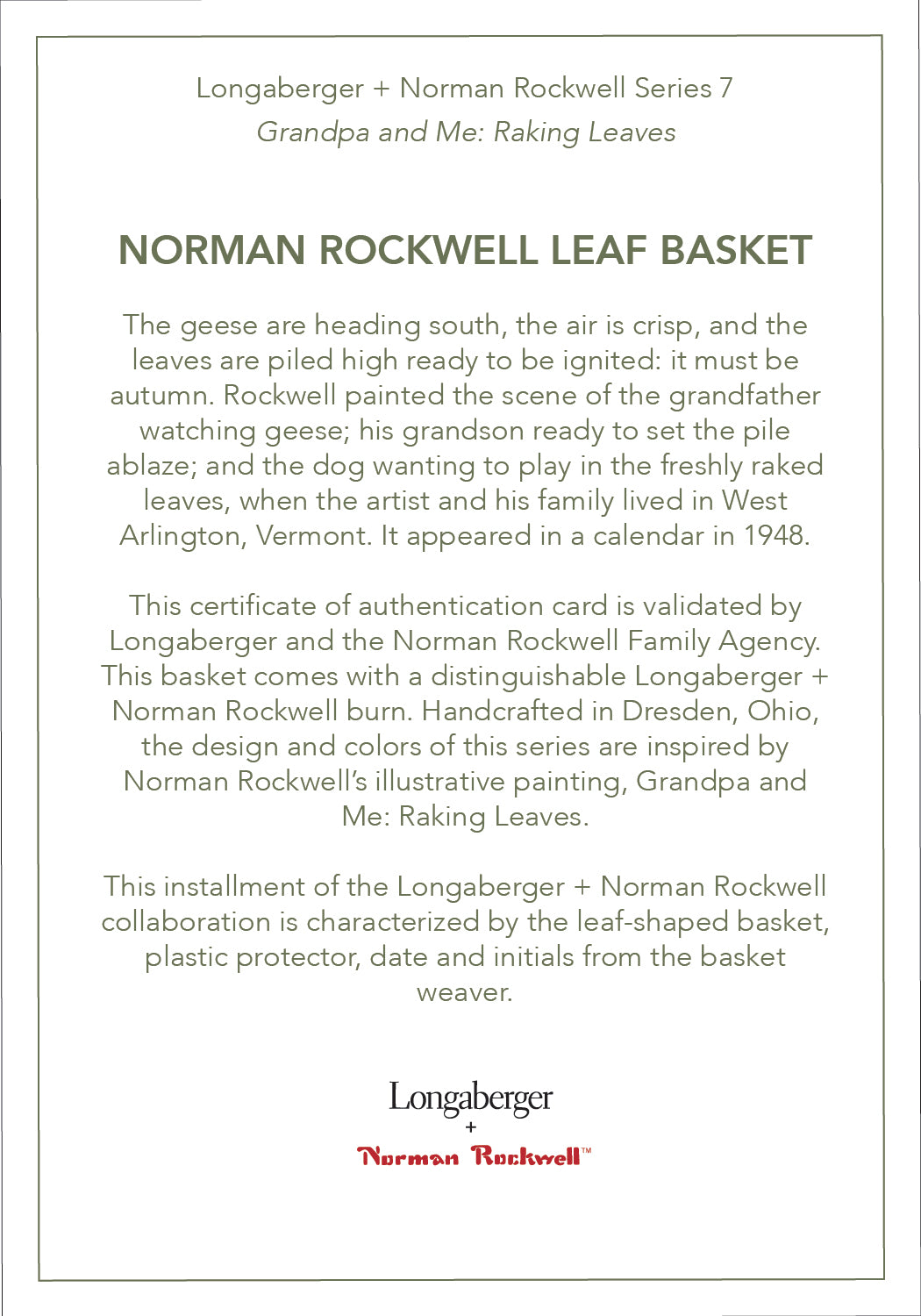 Norman Rockwell Leaf Basket with Protector - Yellow - Image 5