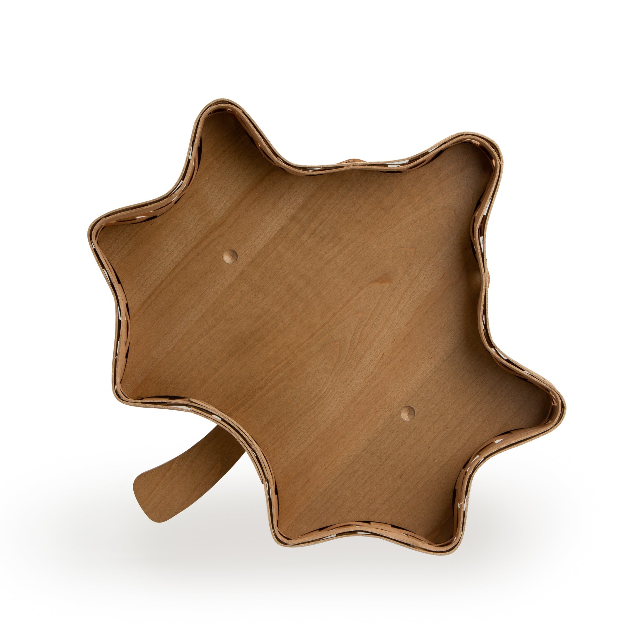 Norman Rockwell Leaf Basket with Protector - Light Brown - Image 7
