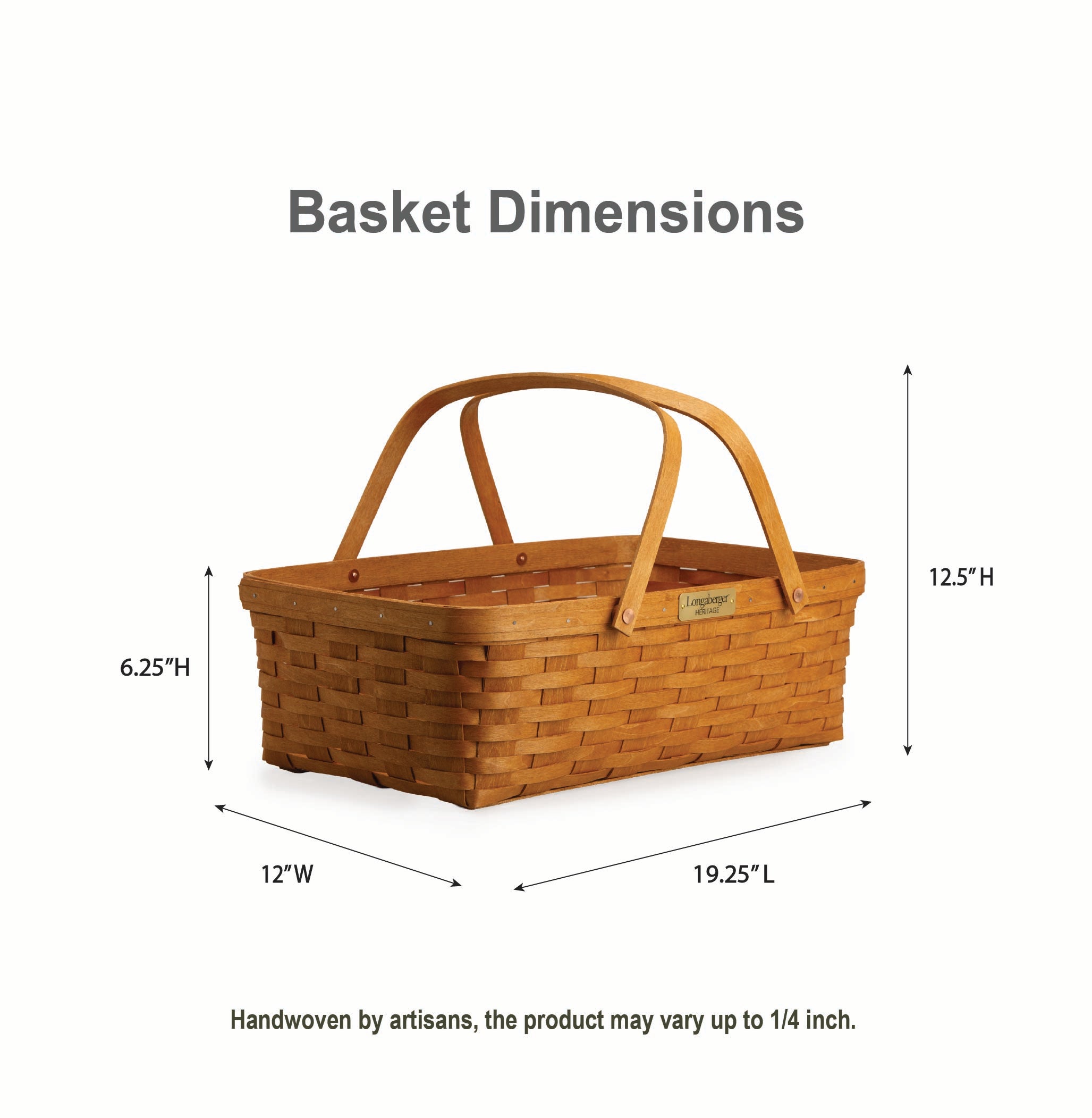 Collector's Heritage Large Gathering Basket with Protector - Warm Brown - Image 2
