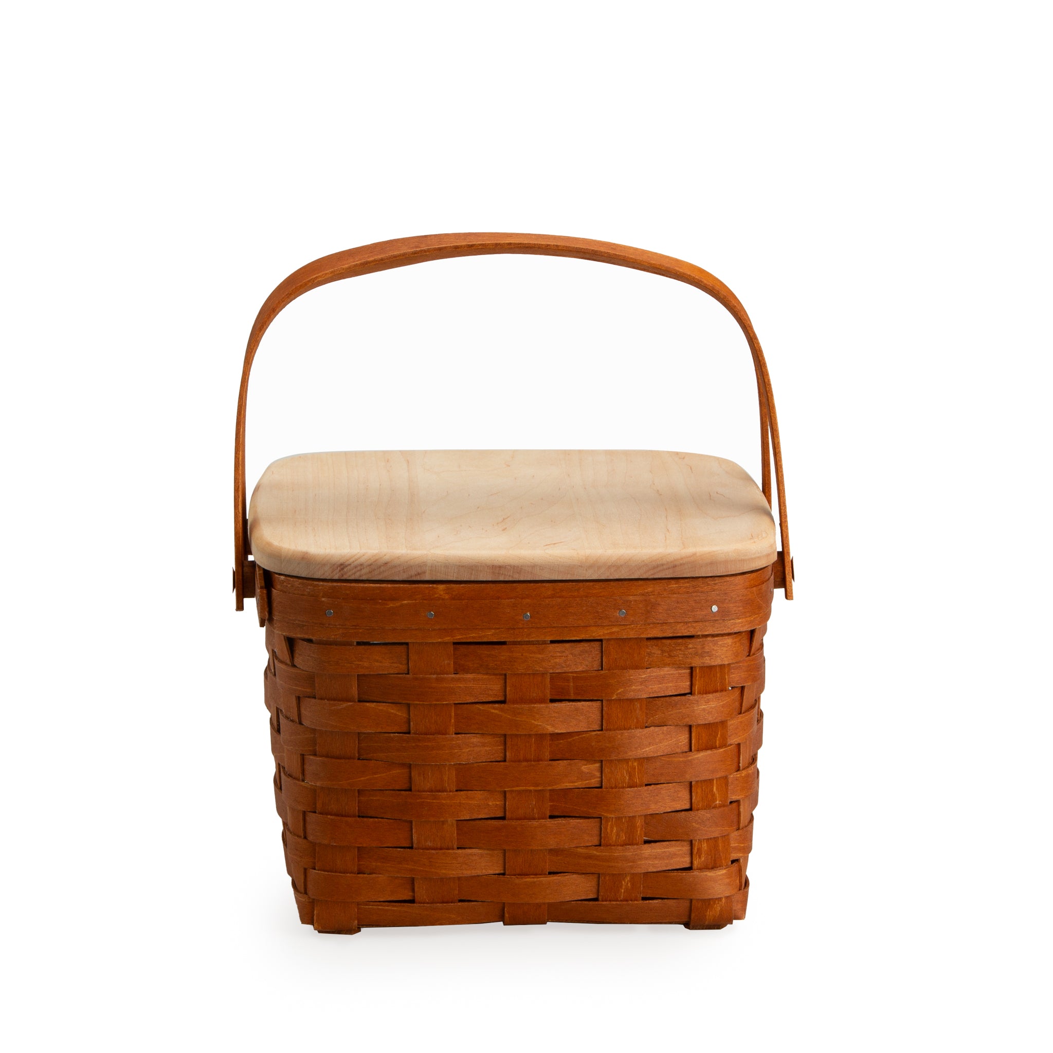 Mackinac Provision Picnic Basket with Lid and Protectors - Warm Cinnamon - Image 13